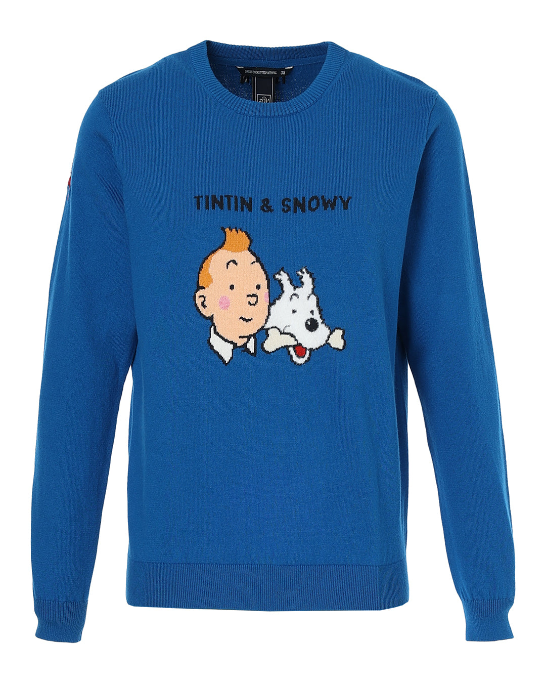 【 TINTIN × ZOY 】WOMEN コットンカシミヤ天竺 長袖セーター タンタンブルー