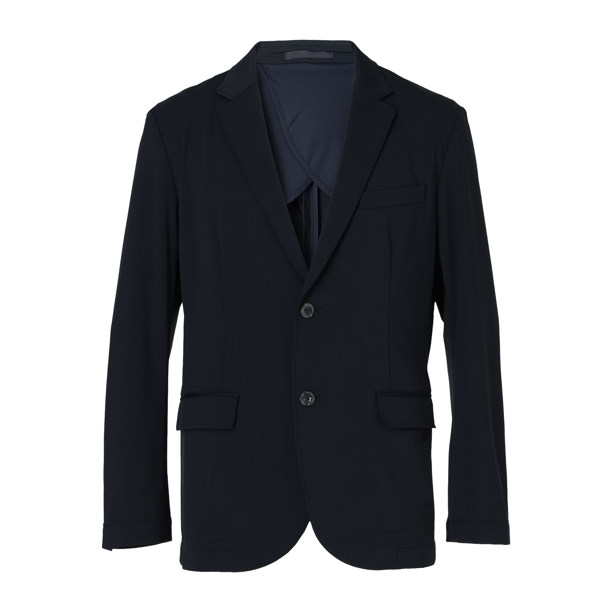 MEN シャドウストライプスーパーストレッチ ジャケット ネイビー 071454100