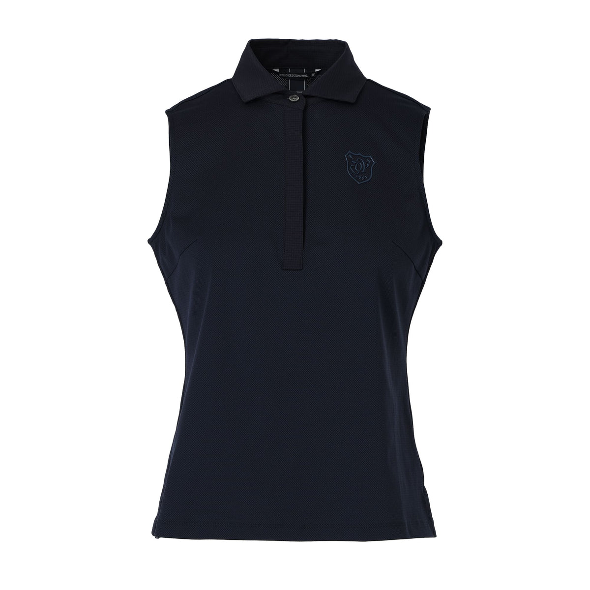 WOMEN SOFTCOOLトリコットメッシュ ノースリーブシャツ ネイビー