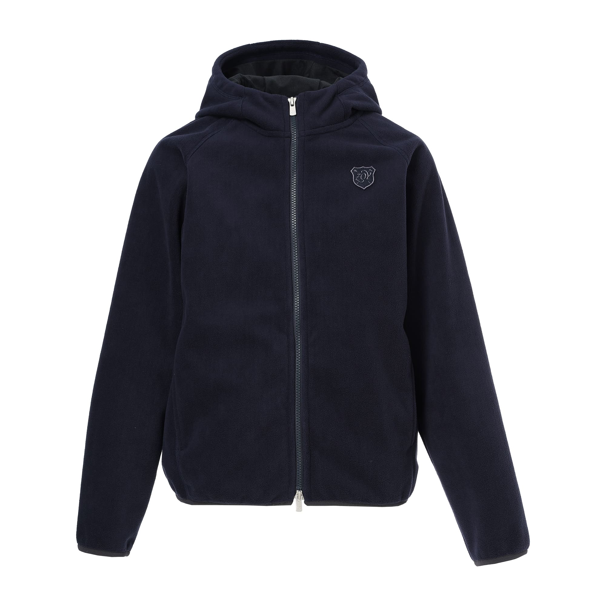 Women's Block Fleece Laminate Hoodie, Navy