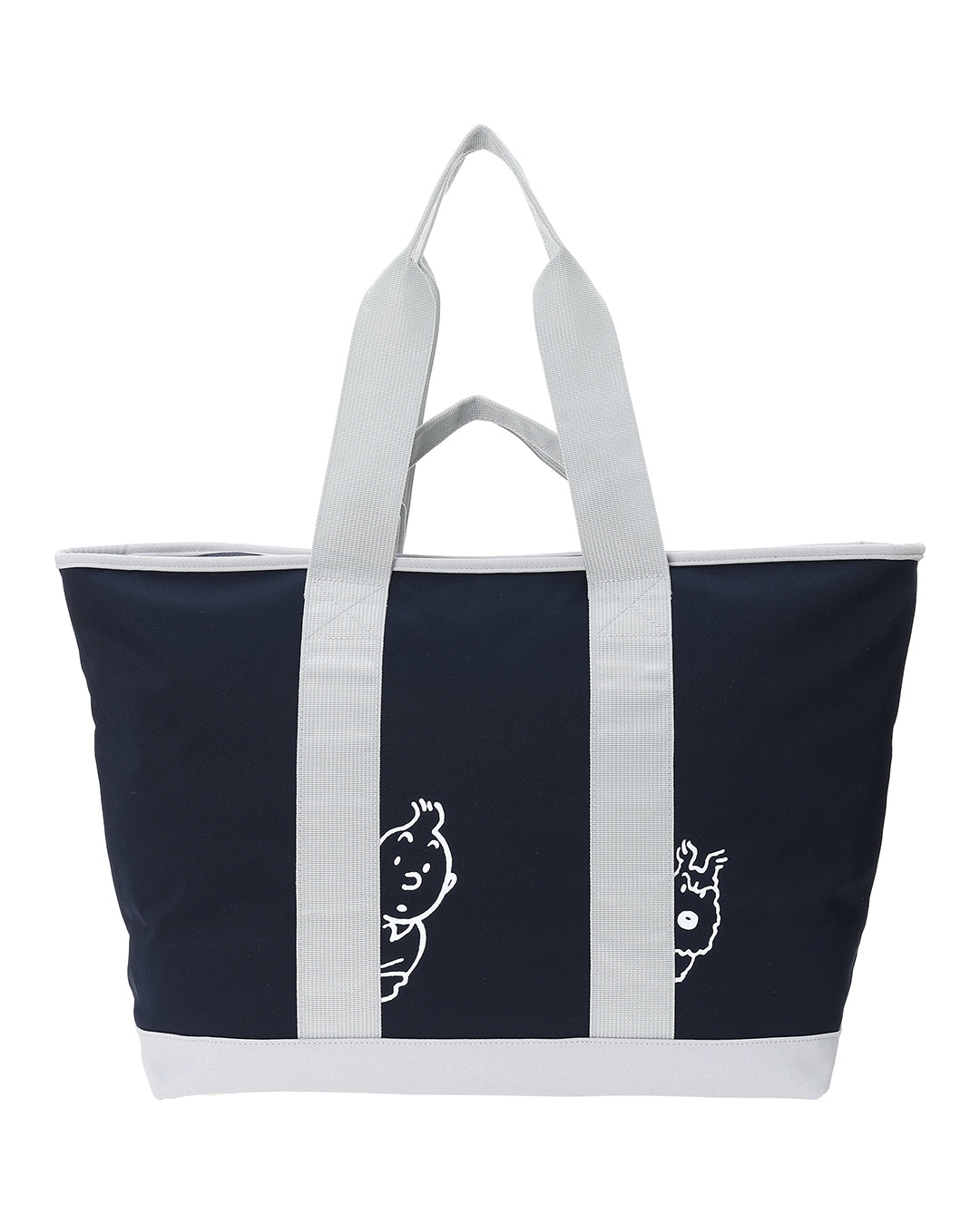 【 TINTIN × ZOY 】 UNISEX ツイルビッグトートバッグ ホワイト