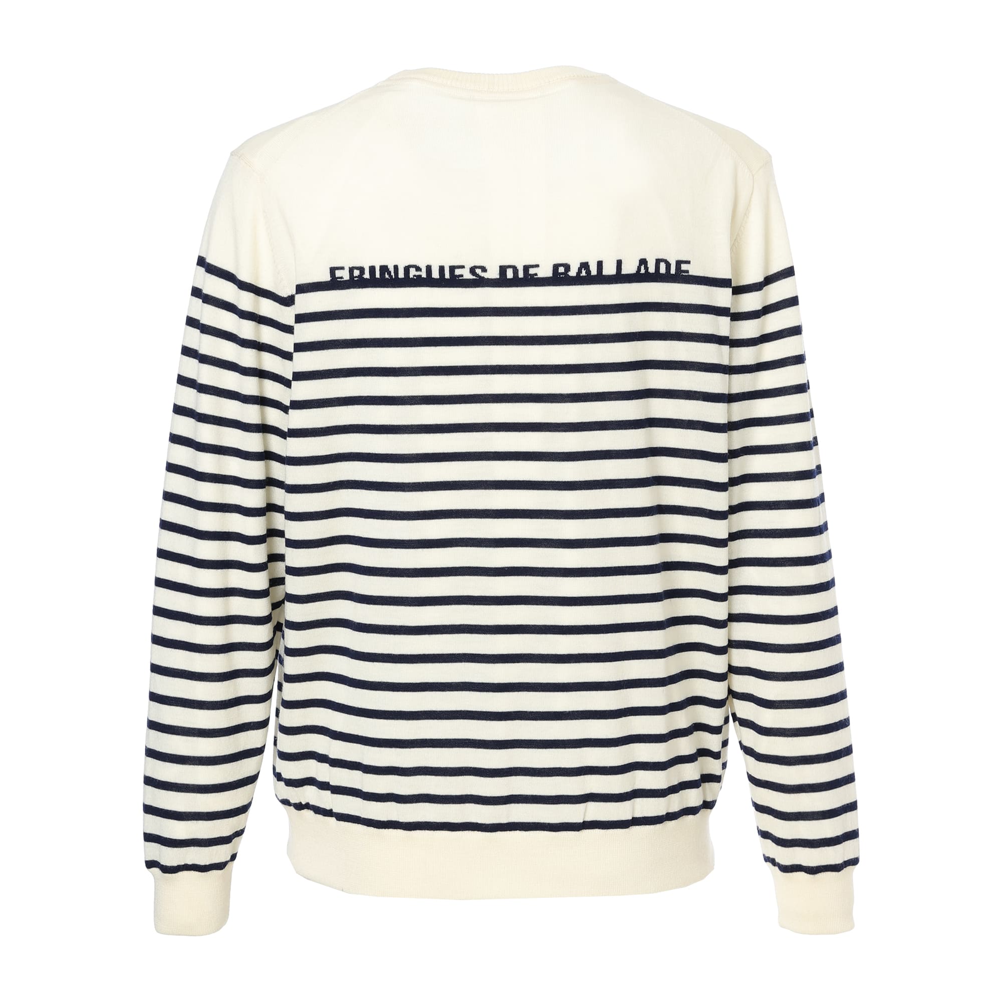 UNISEX ウォッシャブルキャッシュウール天竺 裏付きセーター ホワイト