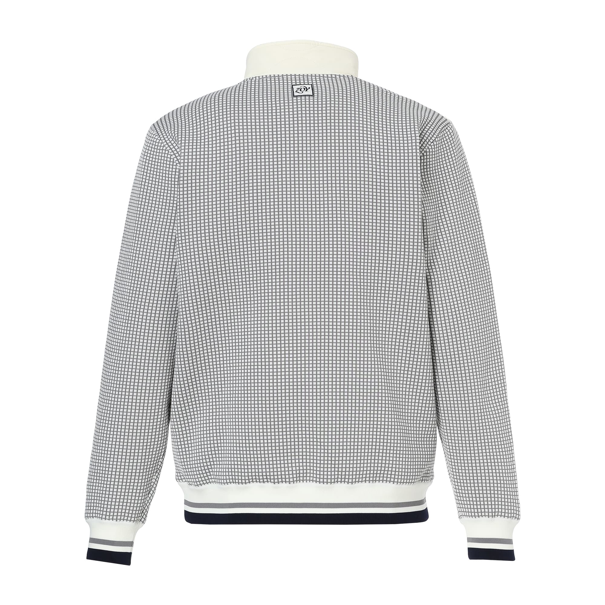 MEN グラフチェックWJQ ニットブルゾン ホワイト