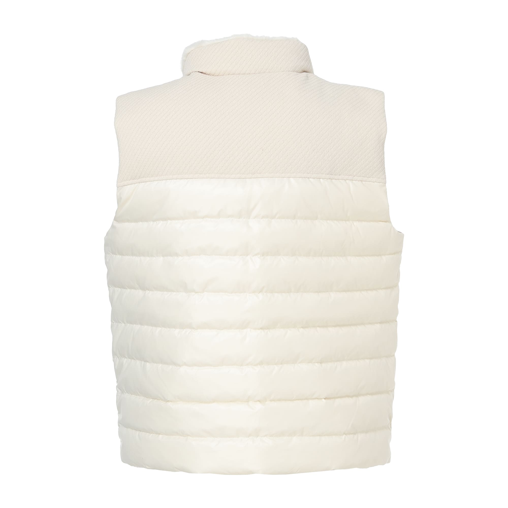 MEN LUXE ダウンベスト クリーム