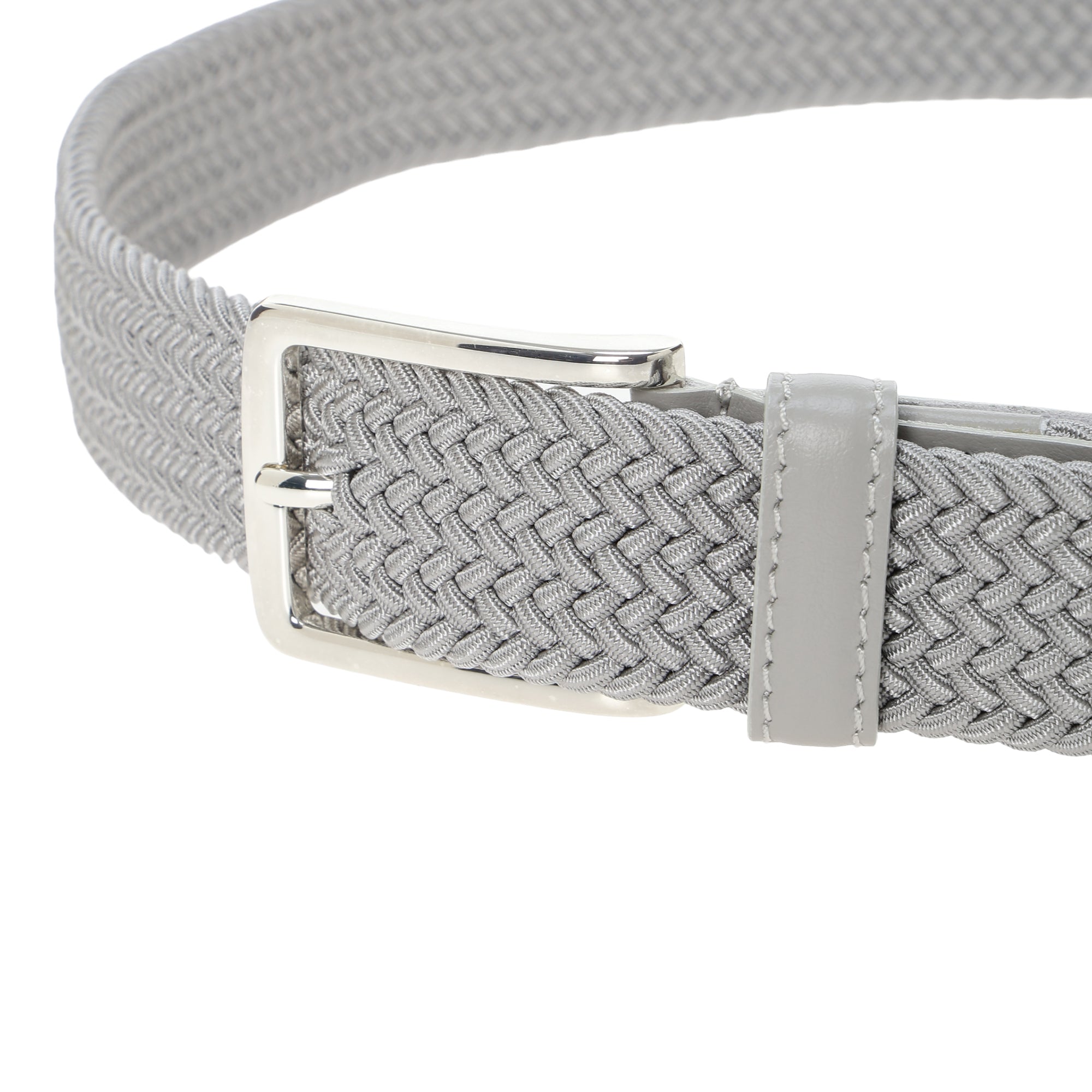 WOMEN ゴムメッシュベルト ライトグレー