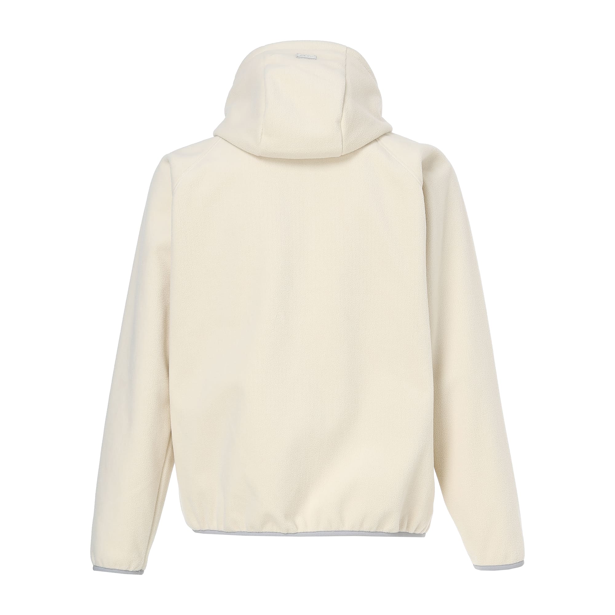 Men's Block Fleece Laminate Hoodie, Cream