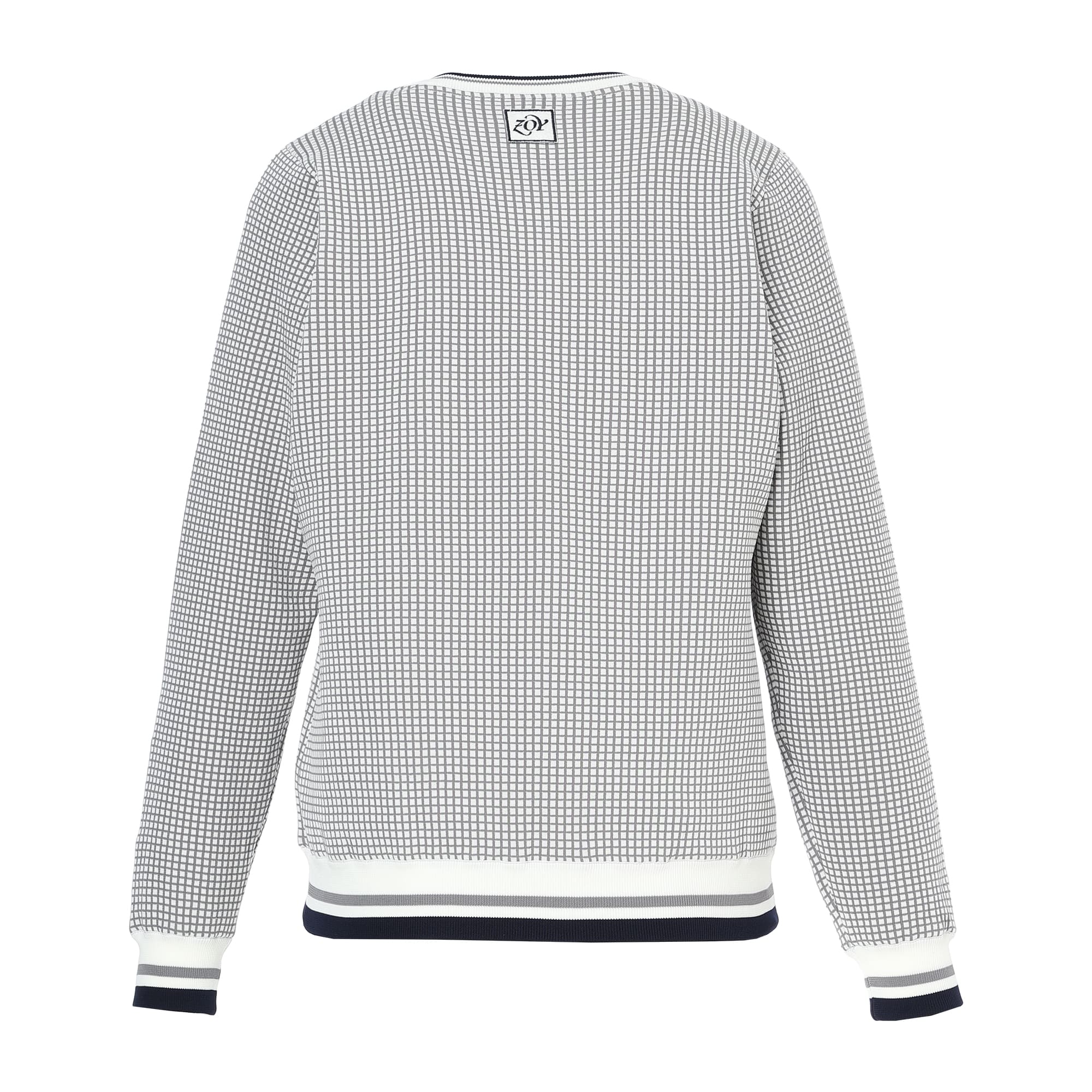 WOMEN グラフチェックWJQ 長袖セーター ホワイト