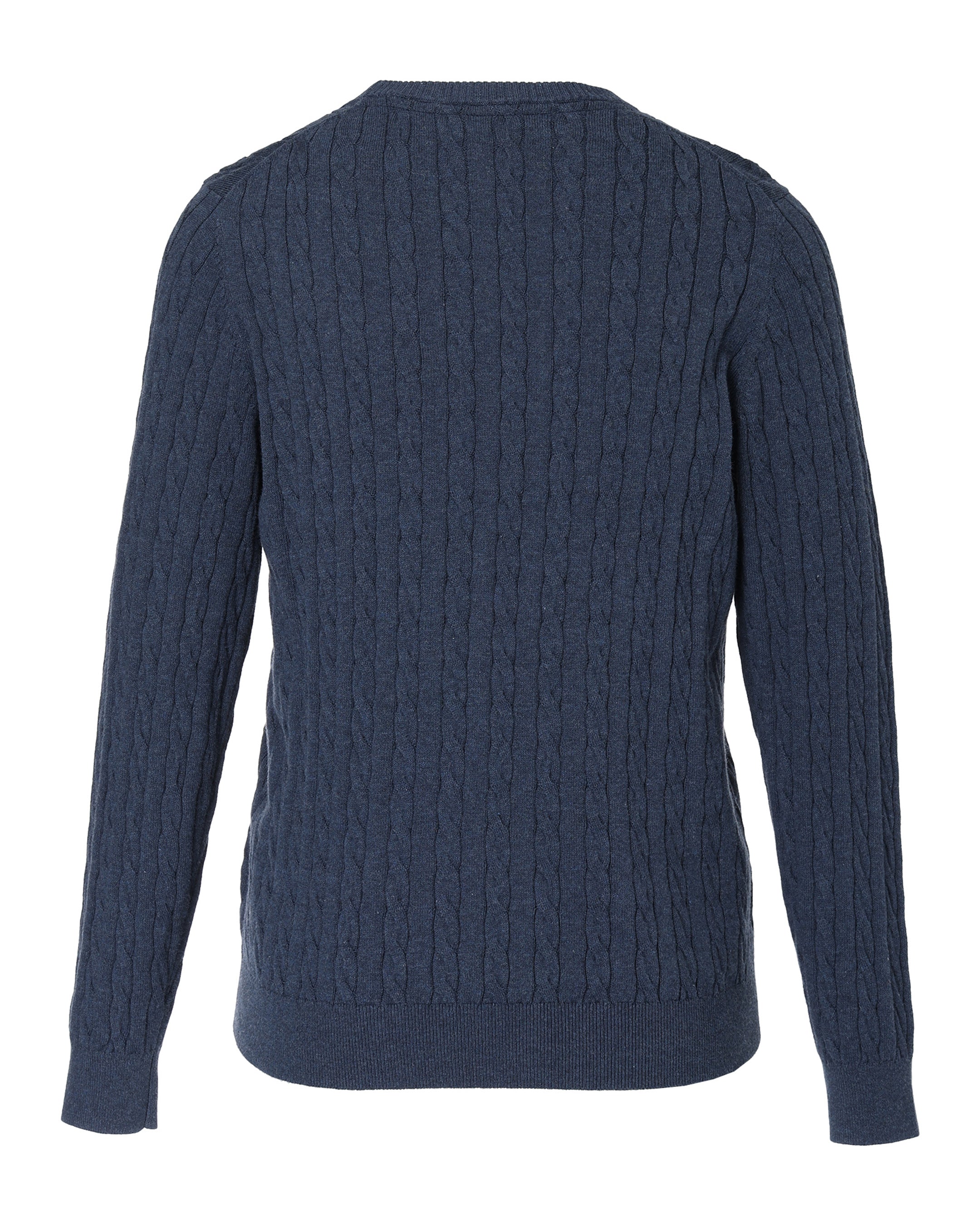 WOMEN ケーブルニット 長袖セーター ネイビー