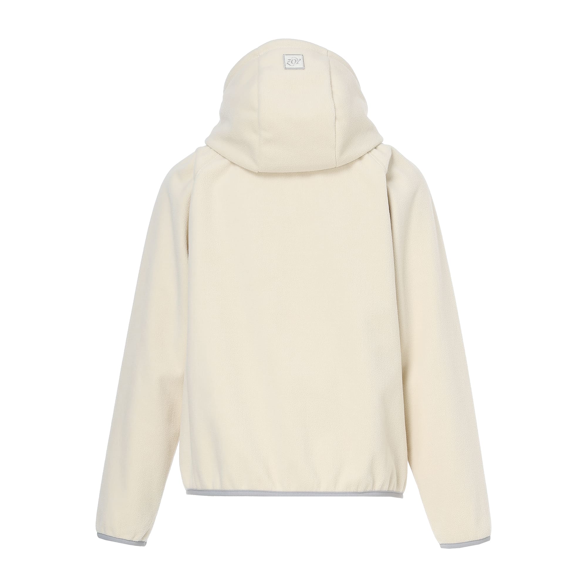 Women's Block Fleece Laminate Hoodie, Cream