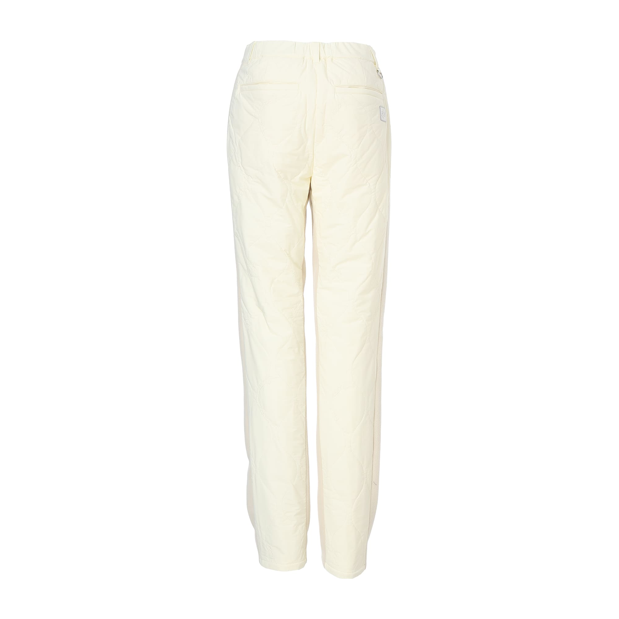 新品正規品【V12/XL】バイカラー中綿ストレッチタフタパンツ保温素材 MEN ストレッチタフタキルト ロングパンツ クリーム