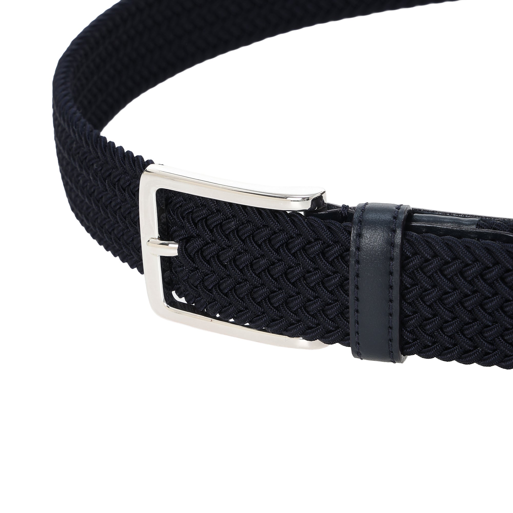 WOMEN ゴムメッシュベルト ネイビー