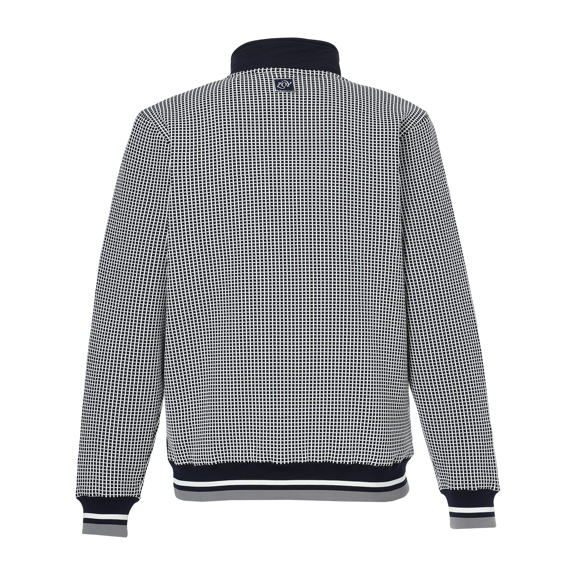 Men's Graph Check WJQ Knit Blouson in Navy