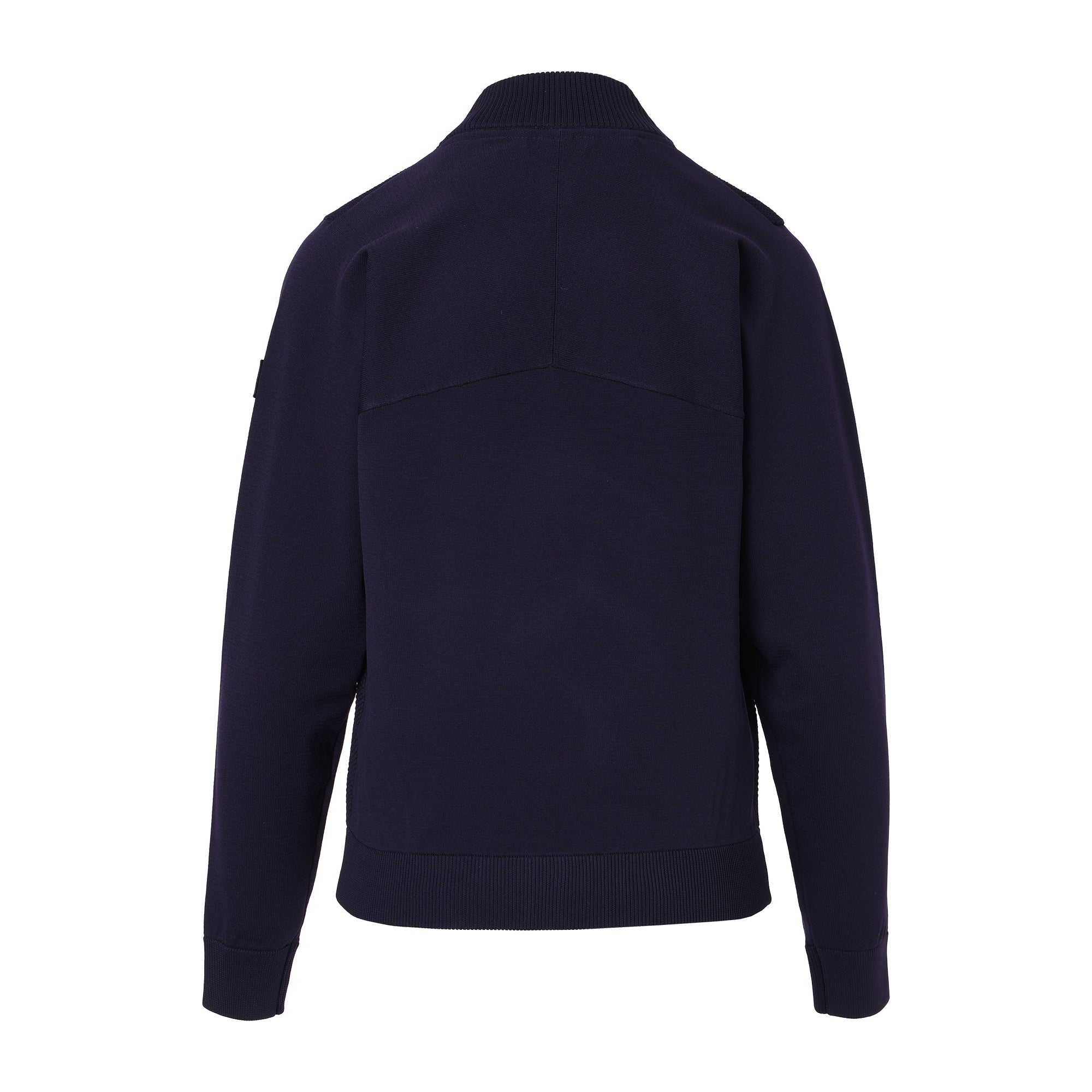 WOMEN ポリエステルストレッチニット ブルゾン エッグプラント