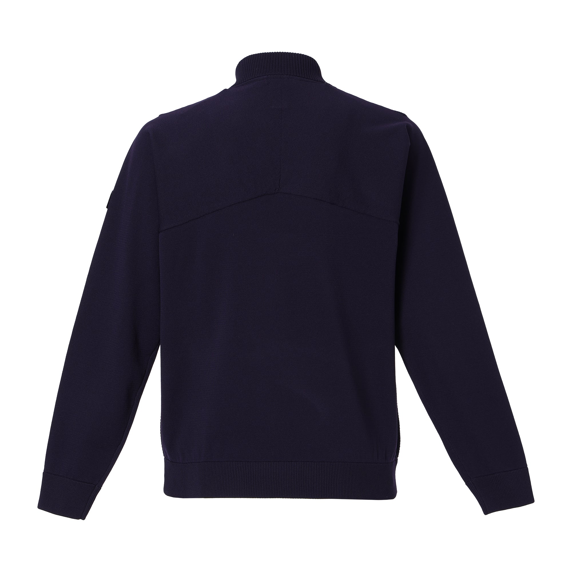 MEN ポリエステルストレッチニット ブルゾン エッグプラント