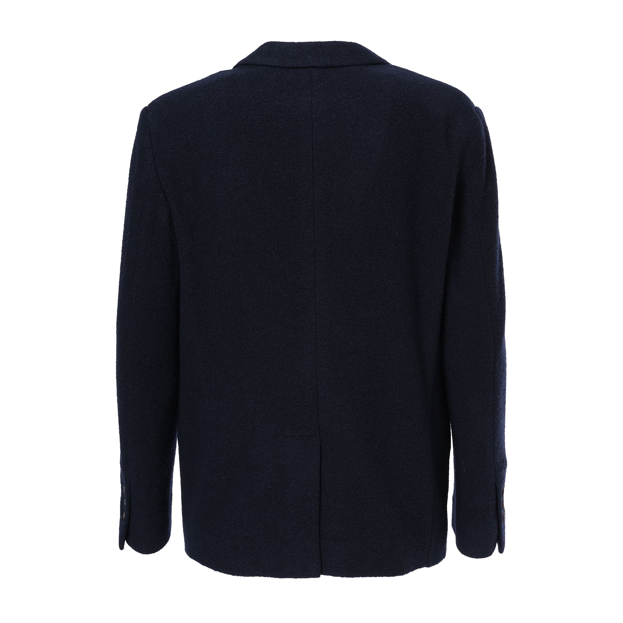 MEN WOOL RING KNIT ジャケット ボルドー