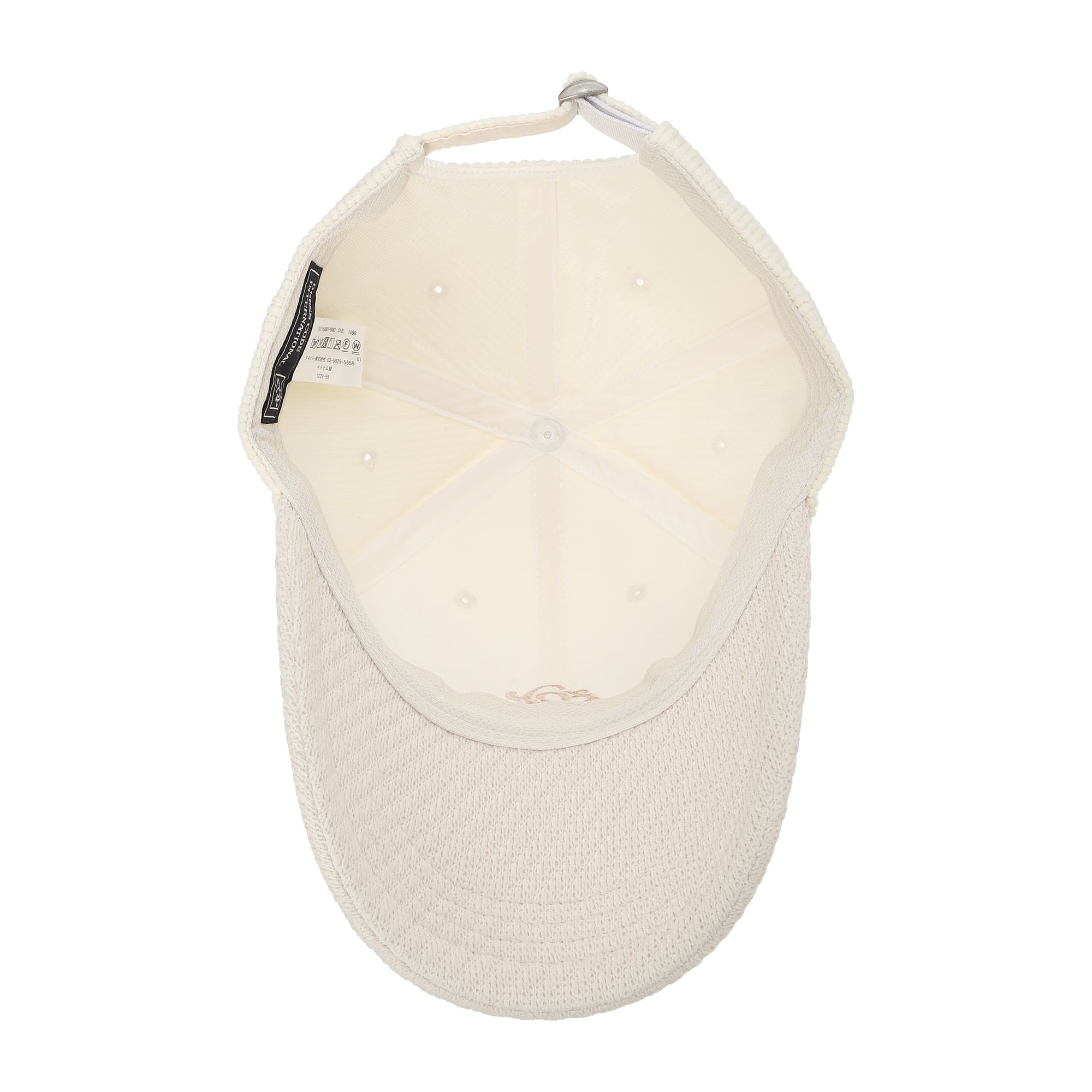 UNISEX コーデュロイコンビキャップ クリーム