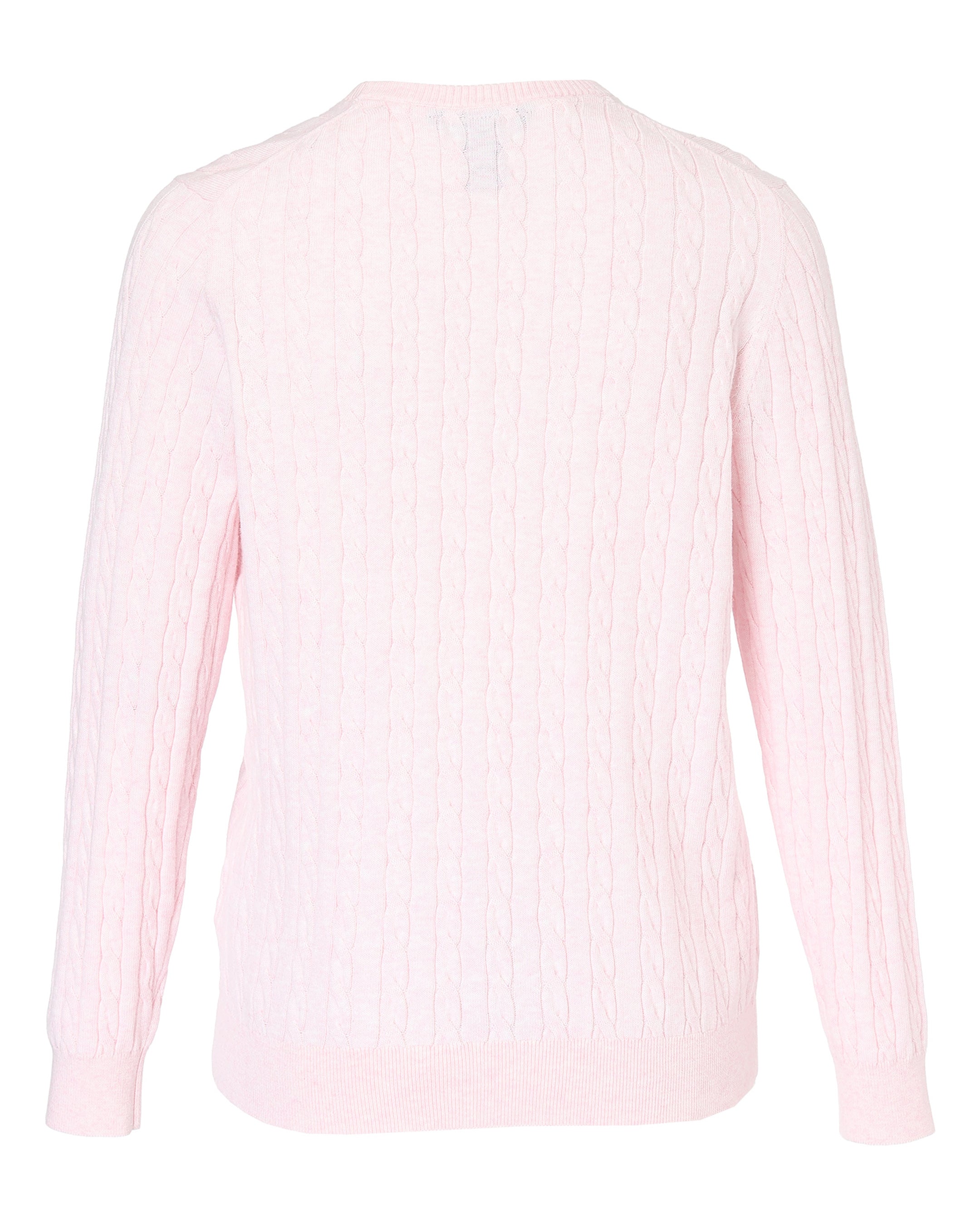 WOMEN ケーブルニット 長袖セーター ピンク