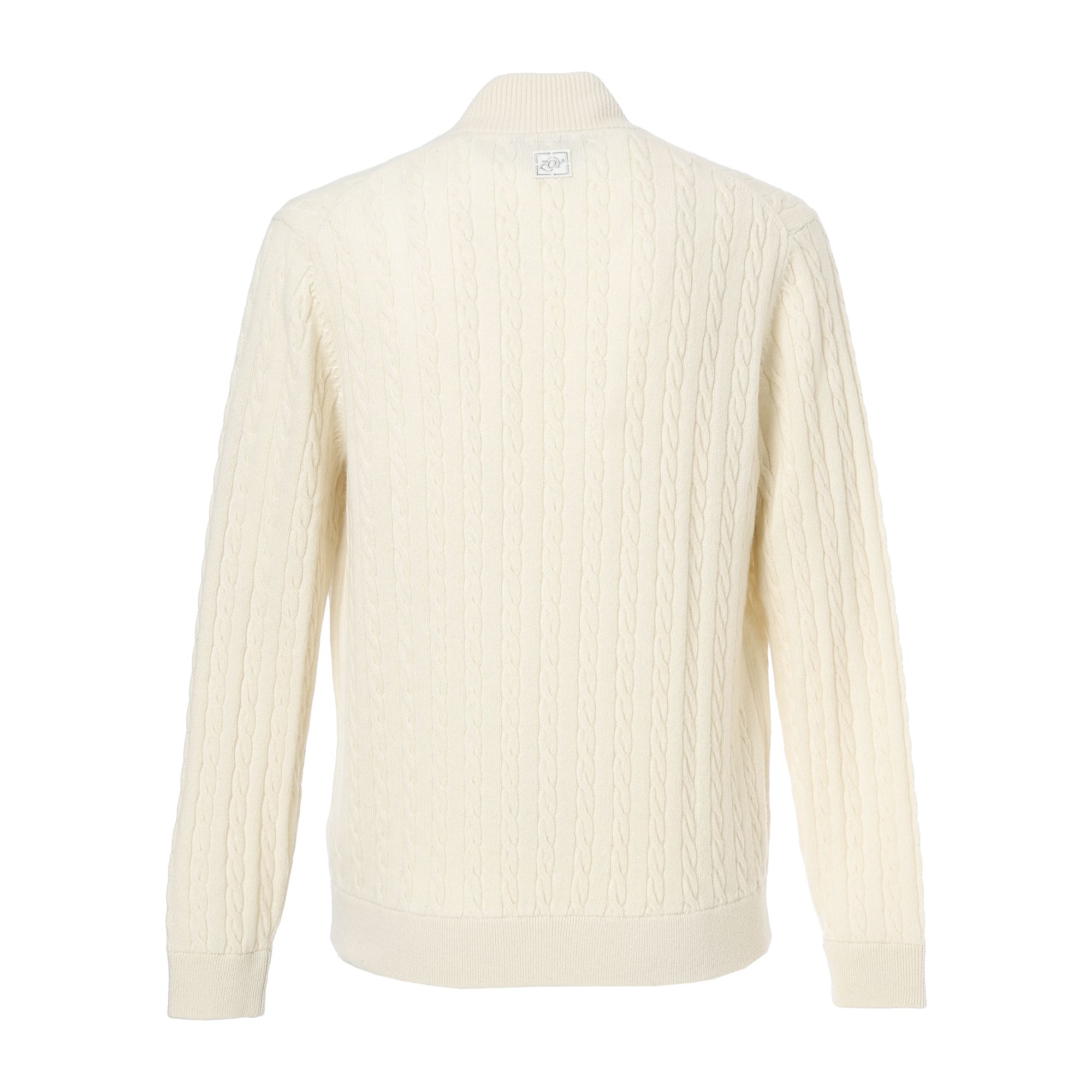MEN Recycled CASHMERE ニットブルゾン チョーク
