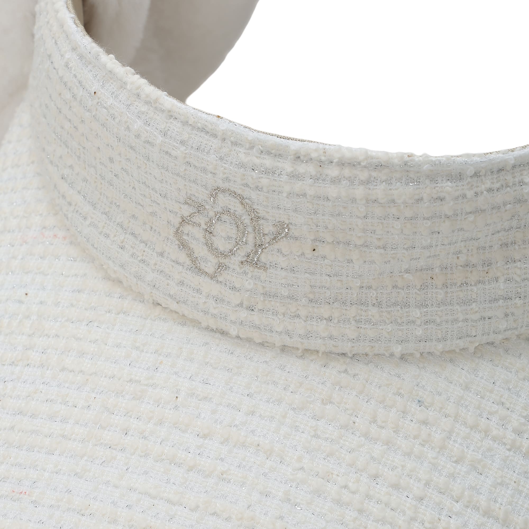 WOMEN 耳当て付きツイードバイザー ホワイト