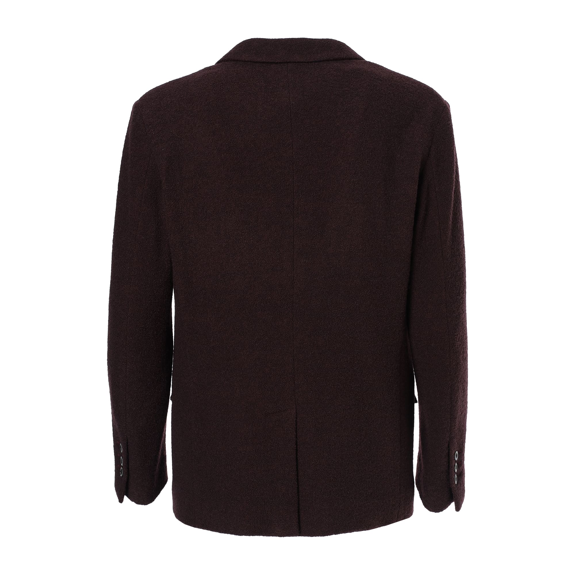 MEN WOOL RING KNIT ジャケット ネイビー