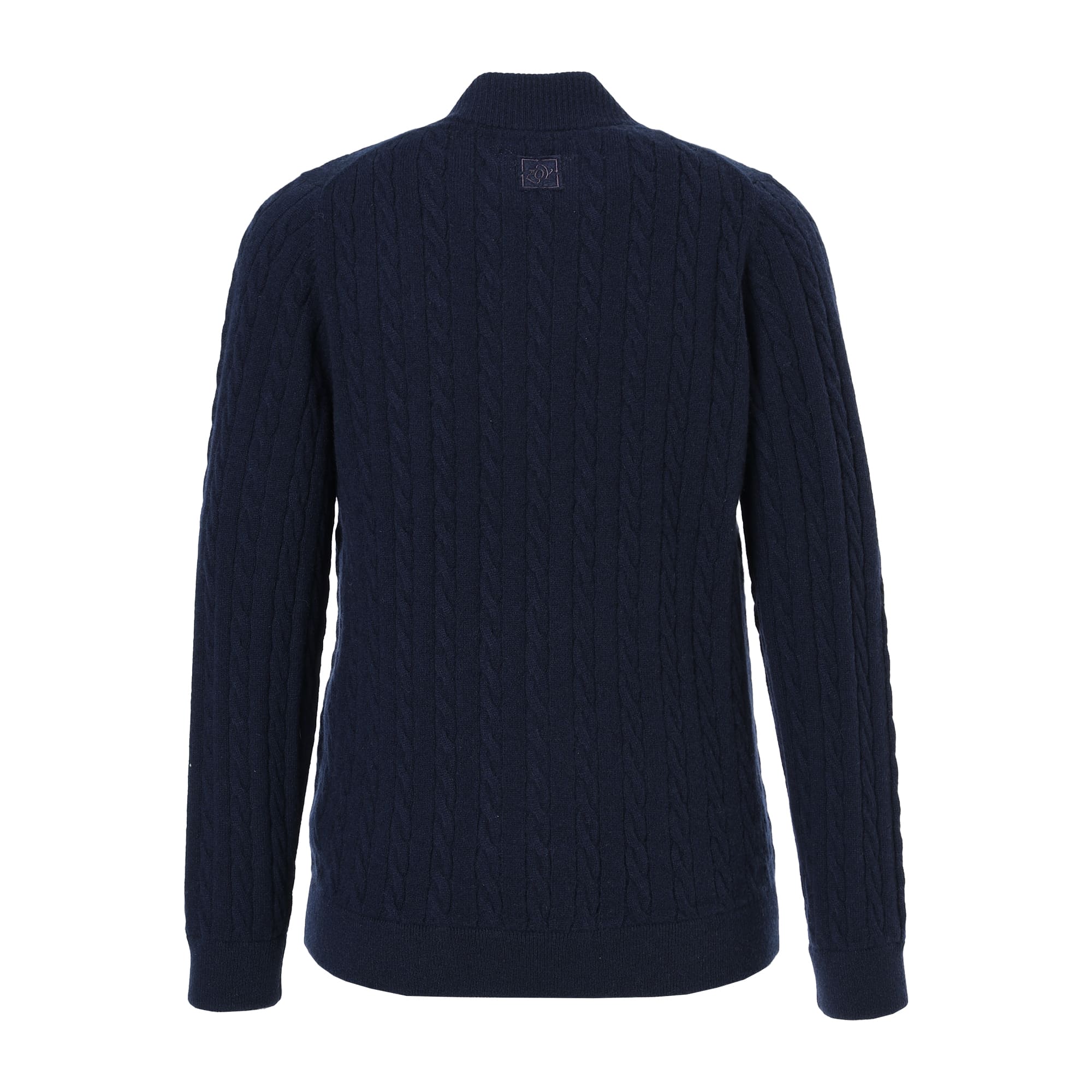 WOMEN Recycled CASHMERE ニットブルゾン ネイビー