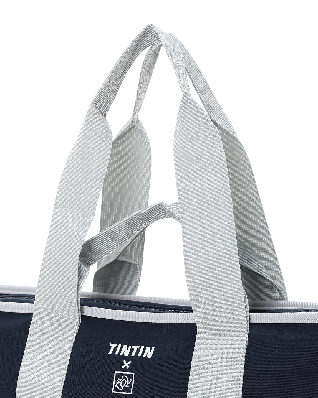 TINTIN × ZOY 】 UNISEX ツイルビッグトートバッグ ネイビー