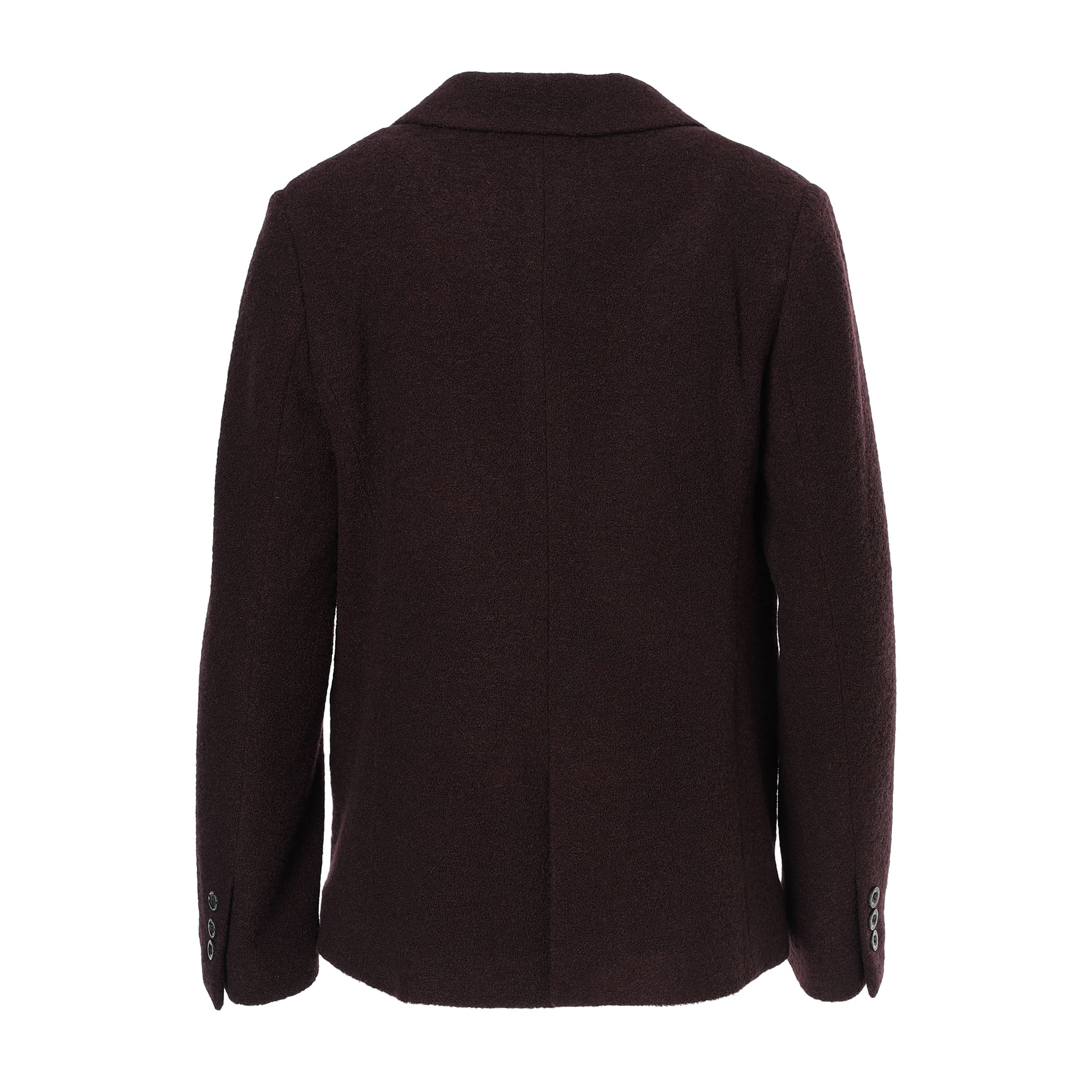 WOMEN WOOL RING KNIT ジャケット ネイビー