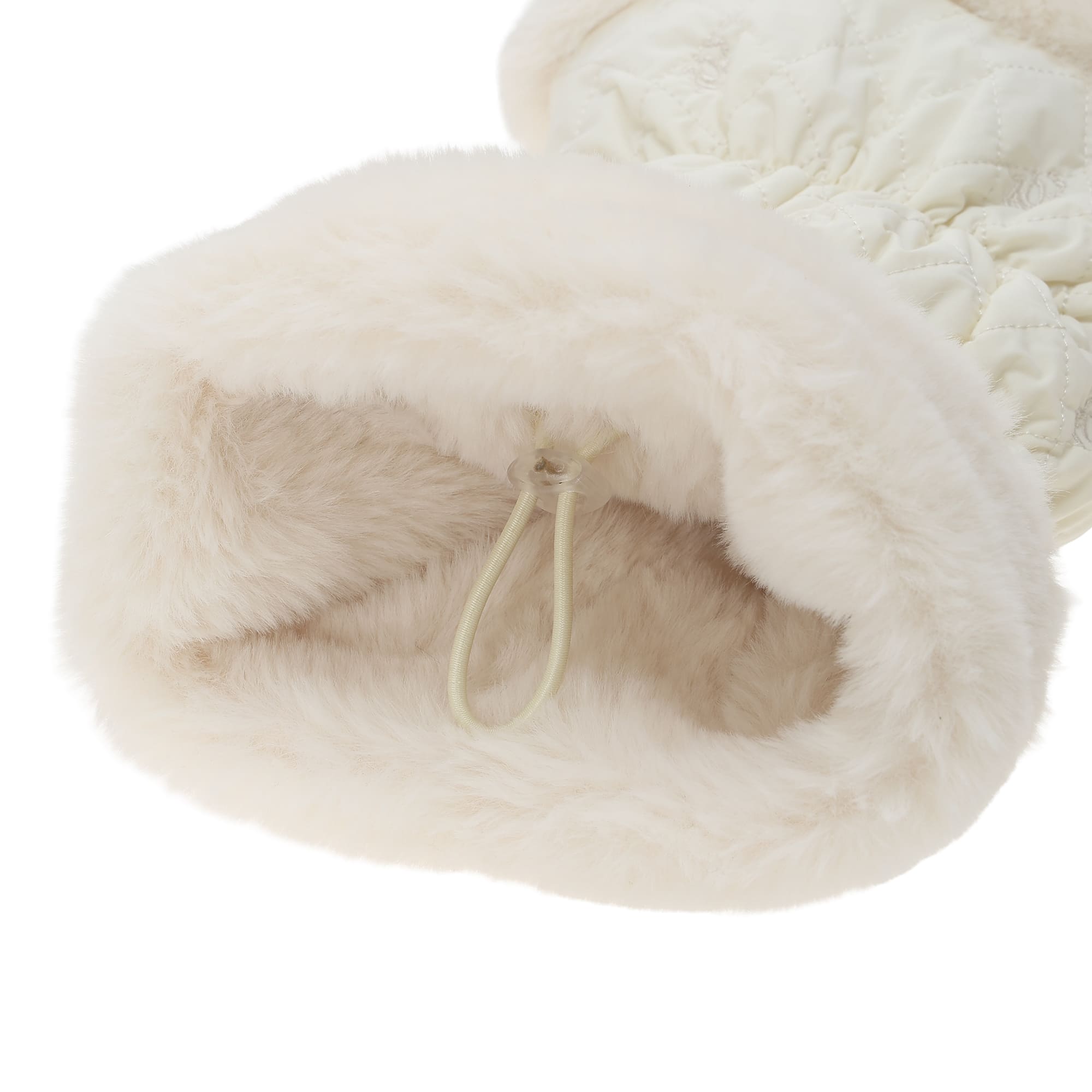 WOMEN キルトレッグウォーマー エクリュ