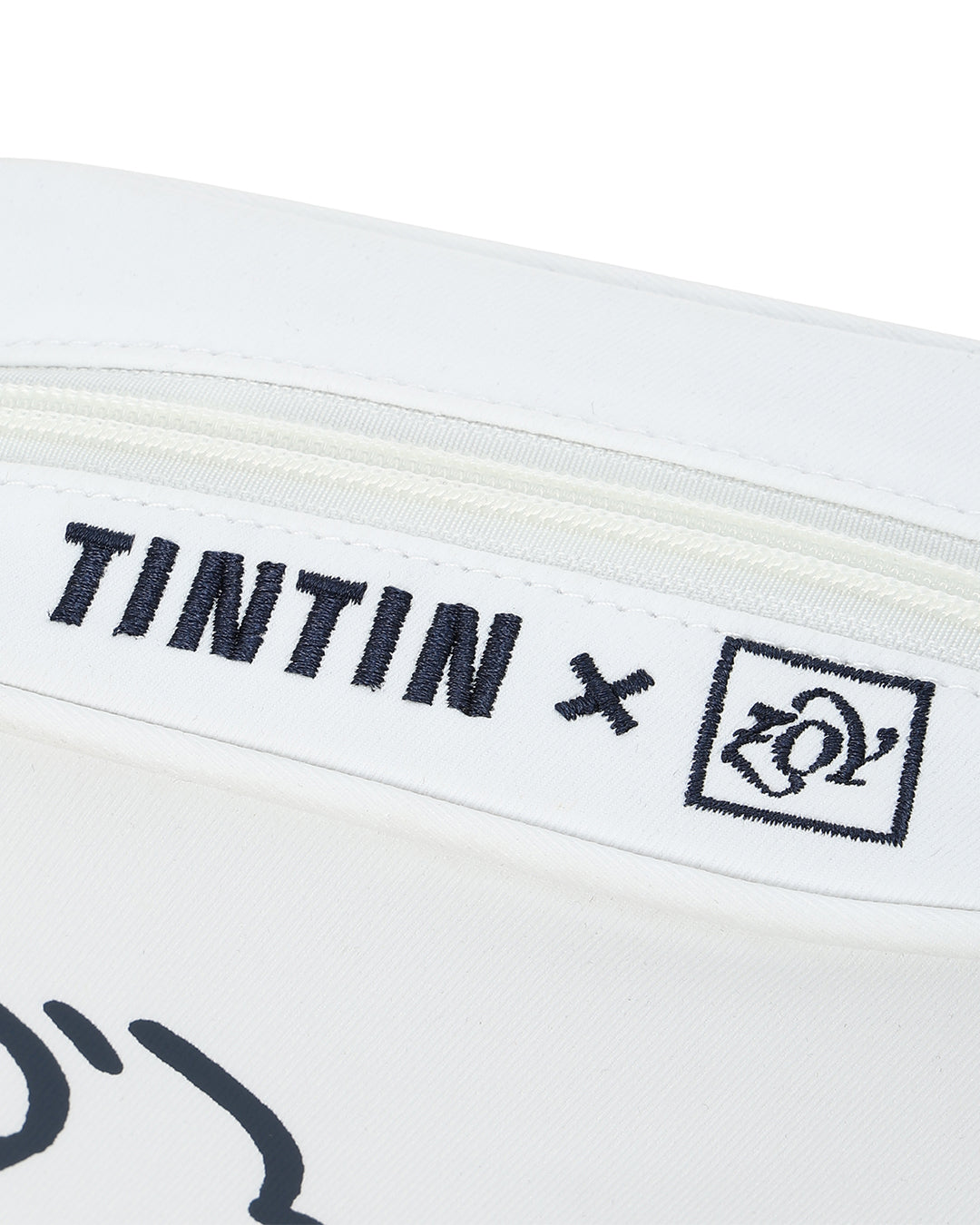 【 TINTIN × ZOY 】 UNISEX スクエアポーチ ネイビー