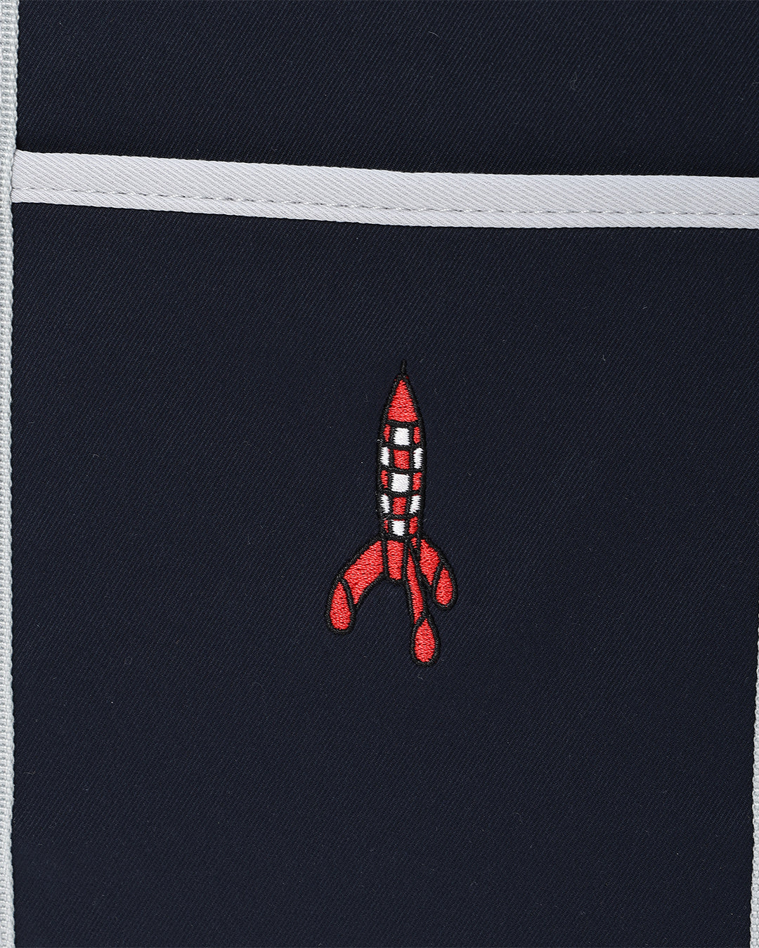 【 TINTIN × ZOY 】 UNISEX ツイルビッグトートバッグ ネイビー