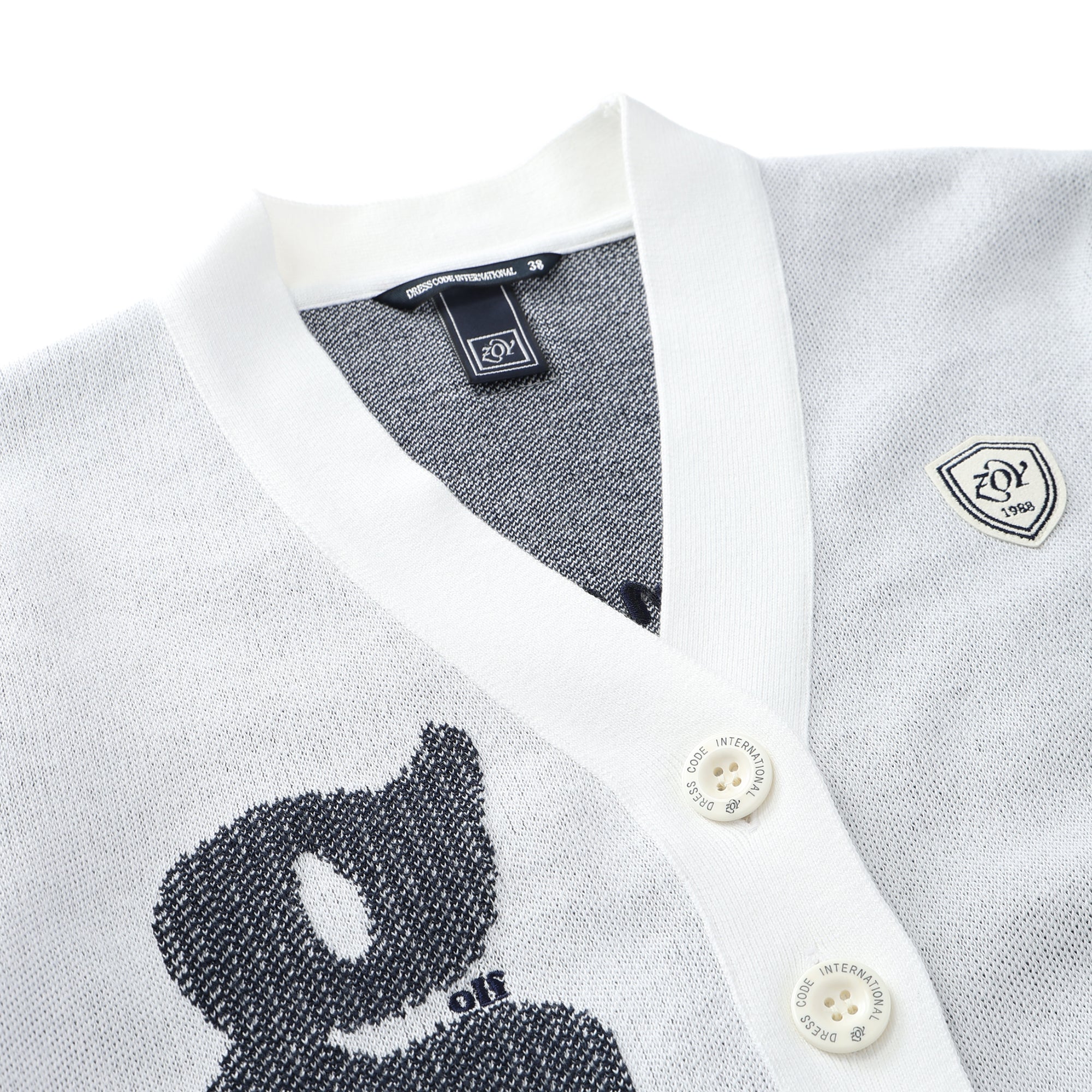 WOMEN レターWJQ カーディガン ネイビー