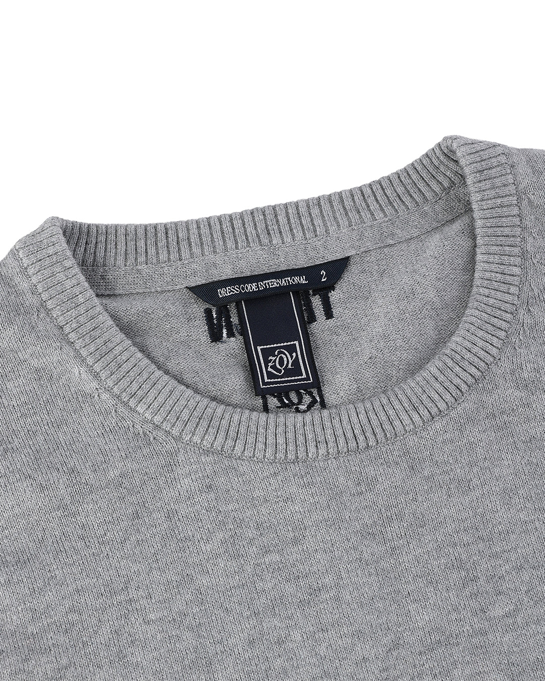 【 TINTIN × ZOY 】MEN コットンカシミヤ天竺 長袖セーター フランネルグレー