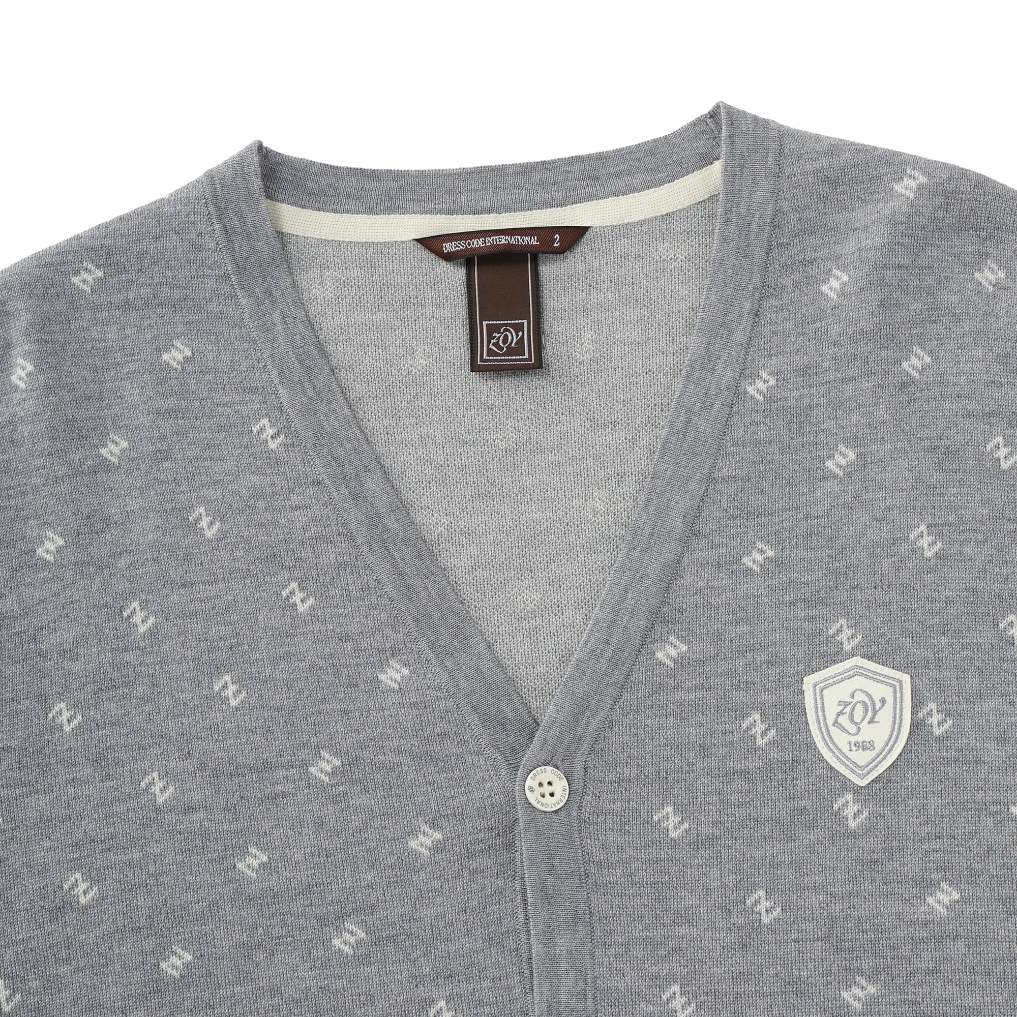 MEN ZロゴWJQ カーディガン グレー