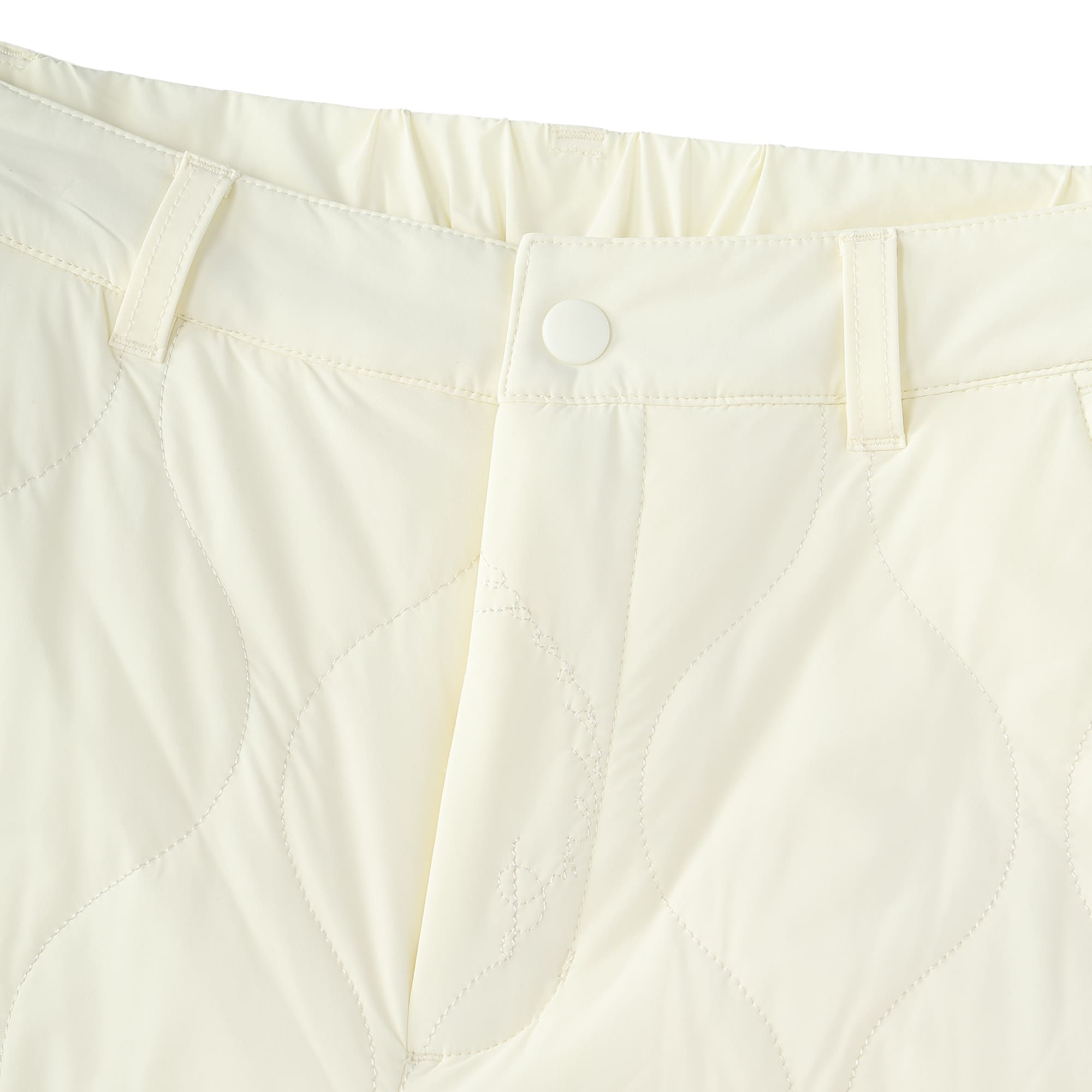 Women's Stretch Taffeta Quilted Long Pants, Navy