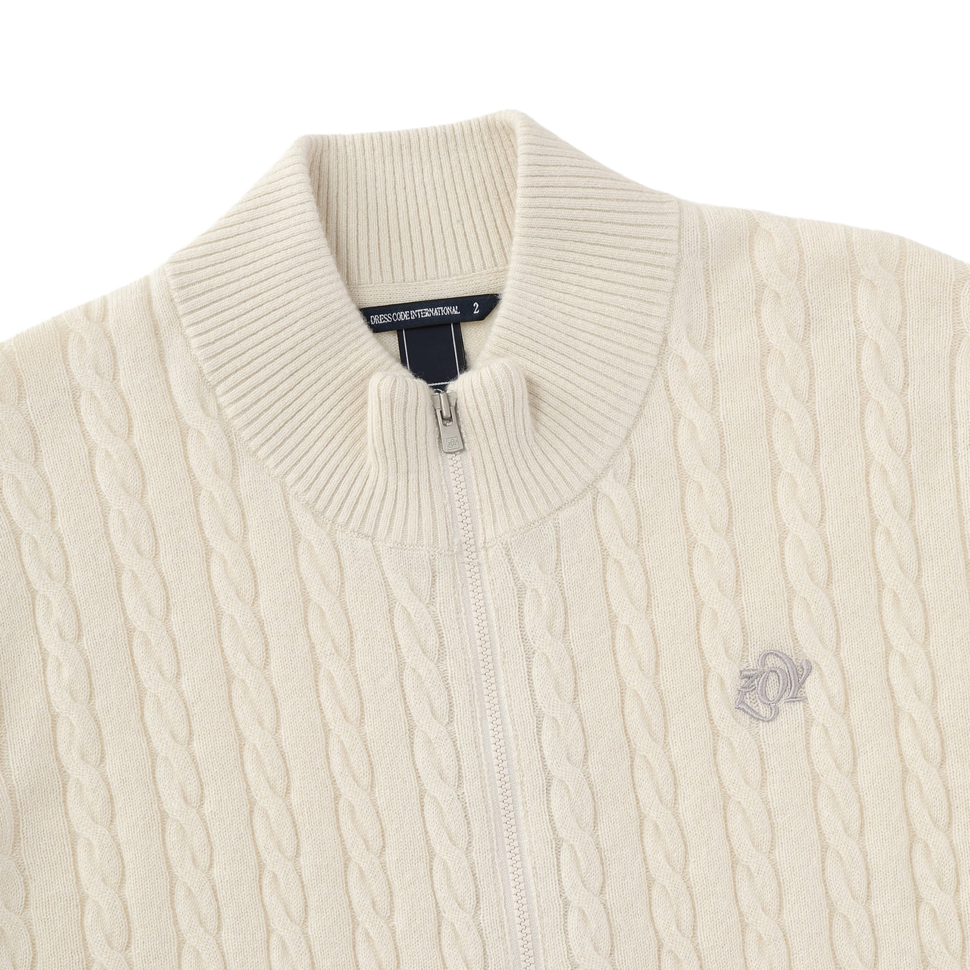 MEN Recycled CASHMERE ニットブルゾン チョーク