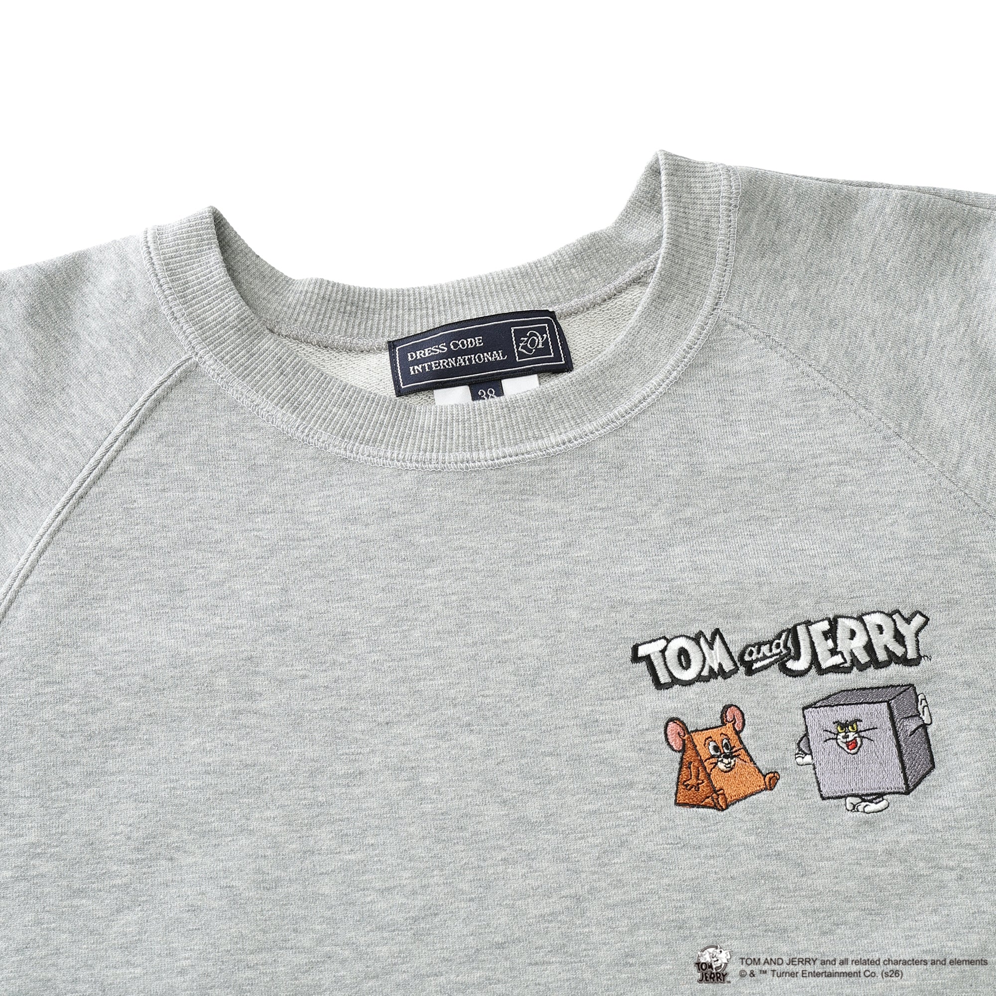 ZOY / TOM and JERRY / WOMEN コンパクトミニ裏毛 半袖プルオーバー グレー