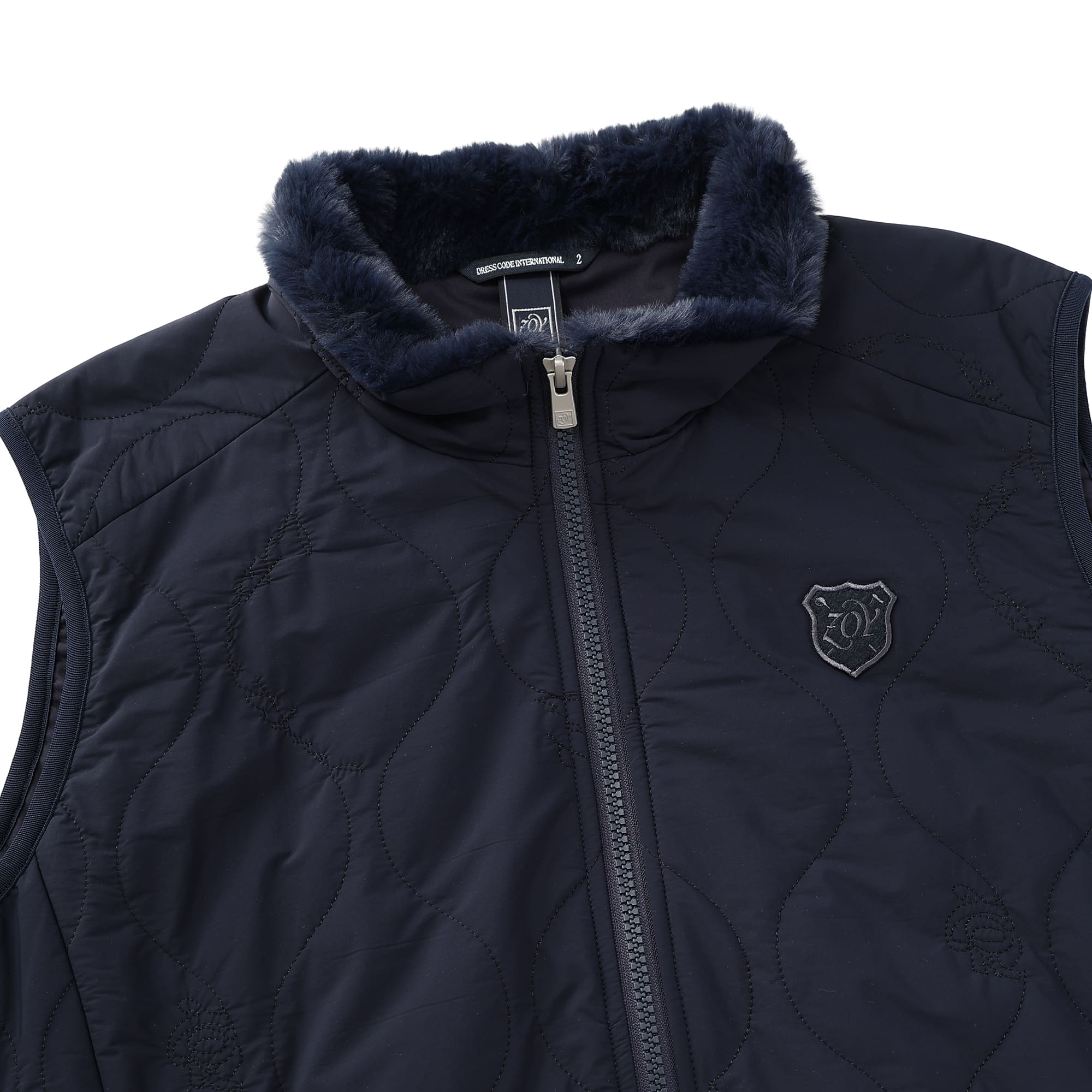 Men's Stretch Taffeta Quilted Padded Vest, Cream