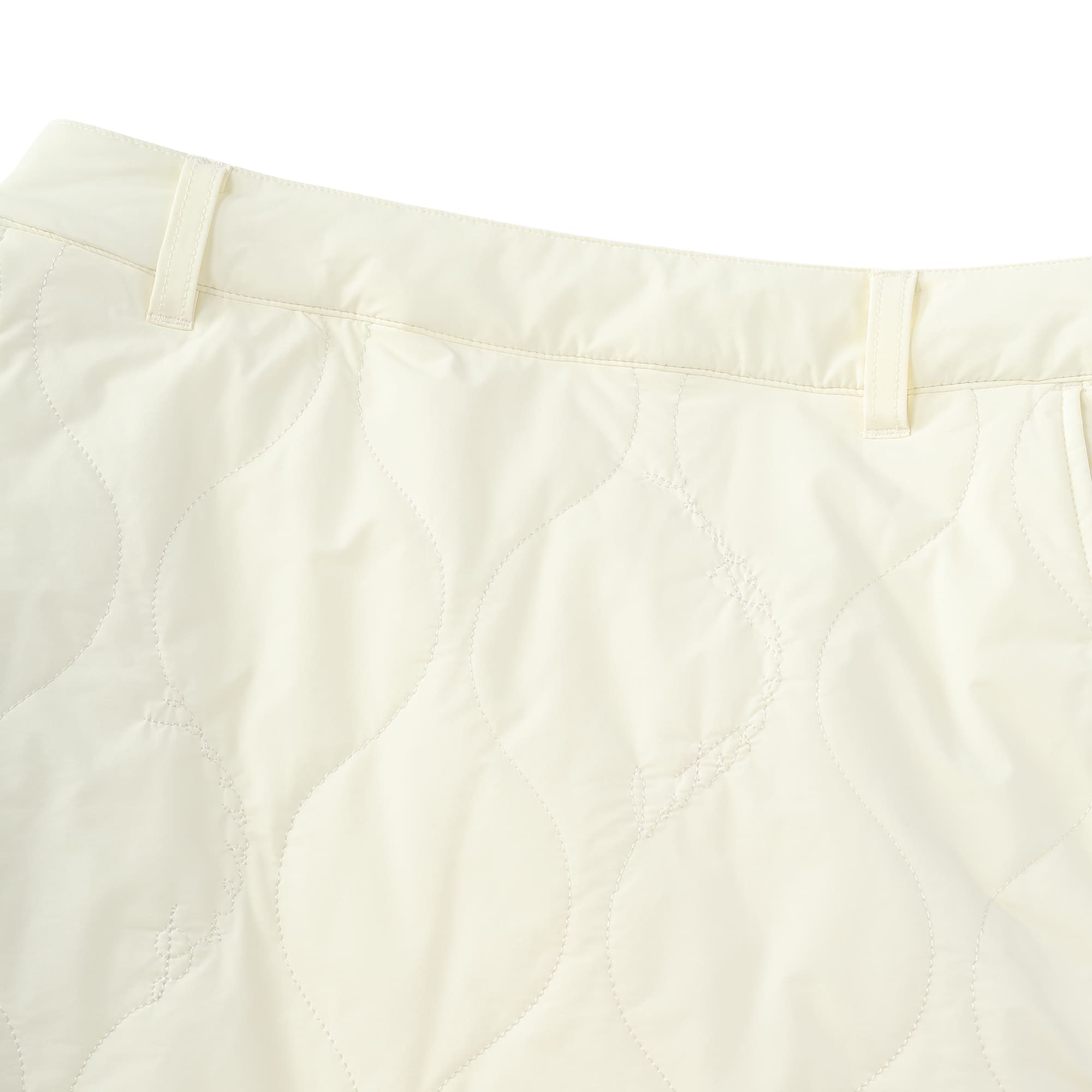 Women's Stretch Taffeta Quilted Skirt, Cream