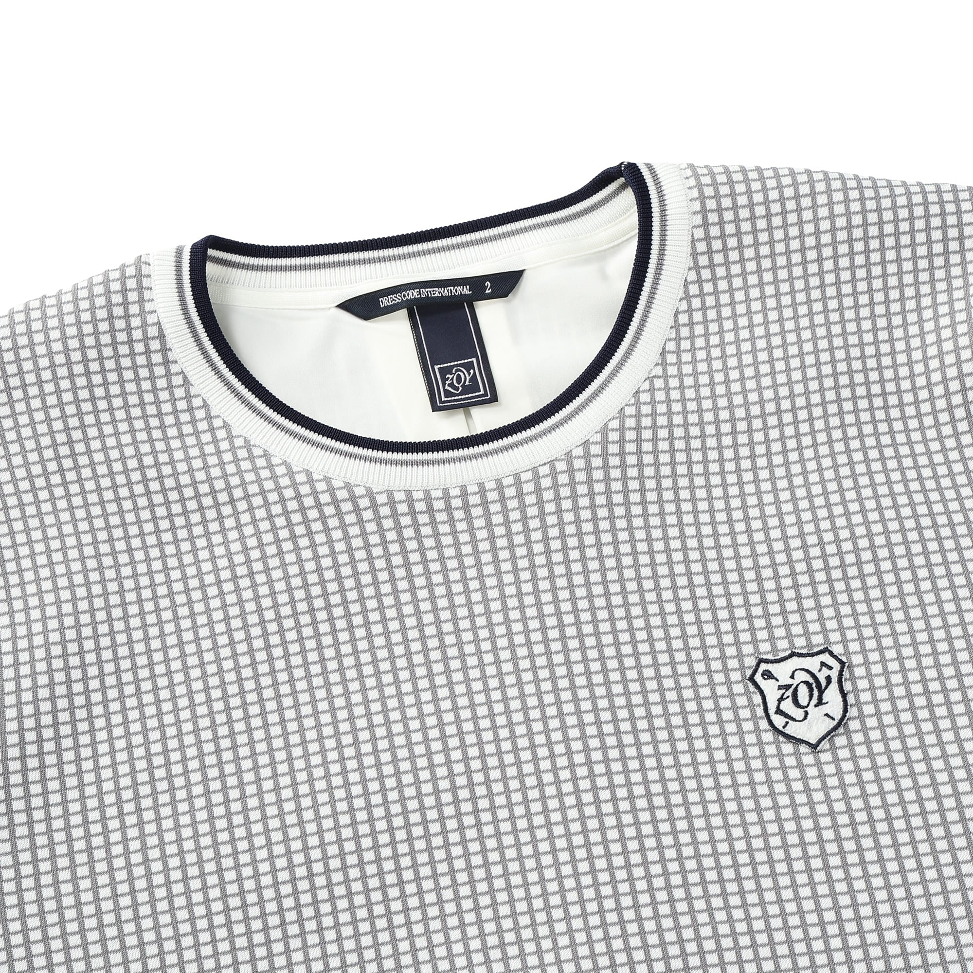 Men's Graph Check WJQ Long Sleeve Sweater in Navy