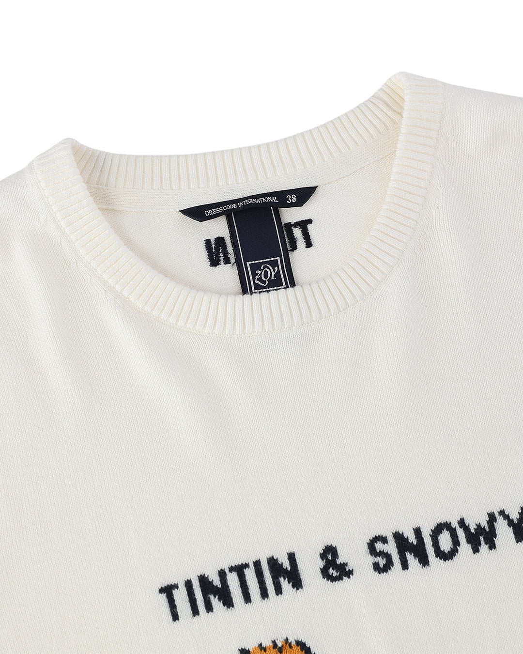 【 TINTIN × ZOY 】WOMEN コットンカシミヤ天竺 長袖セーター フランネルグレー