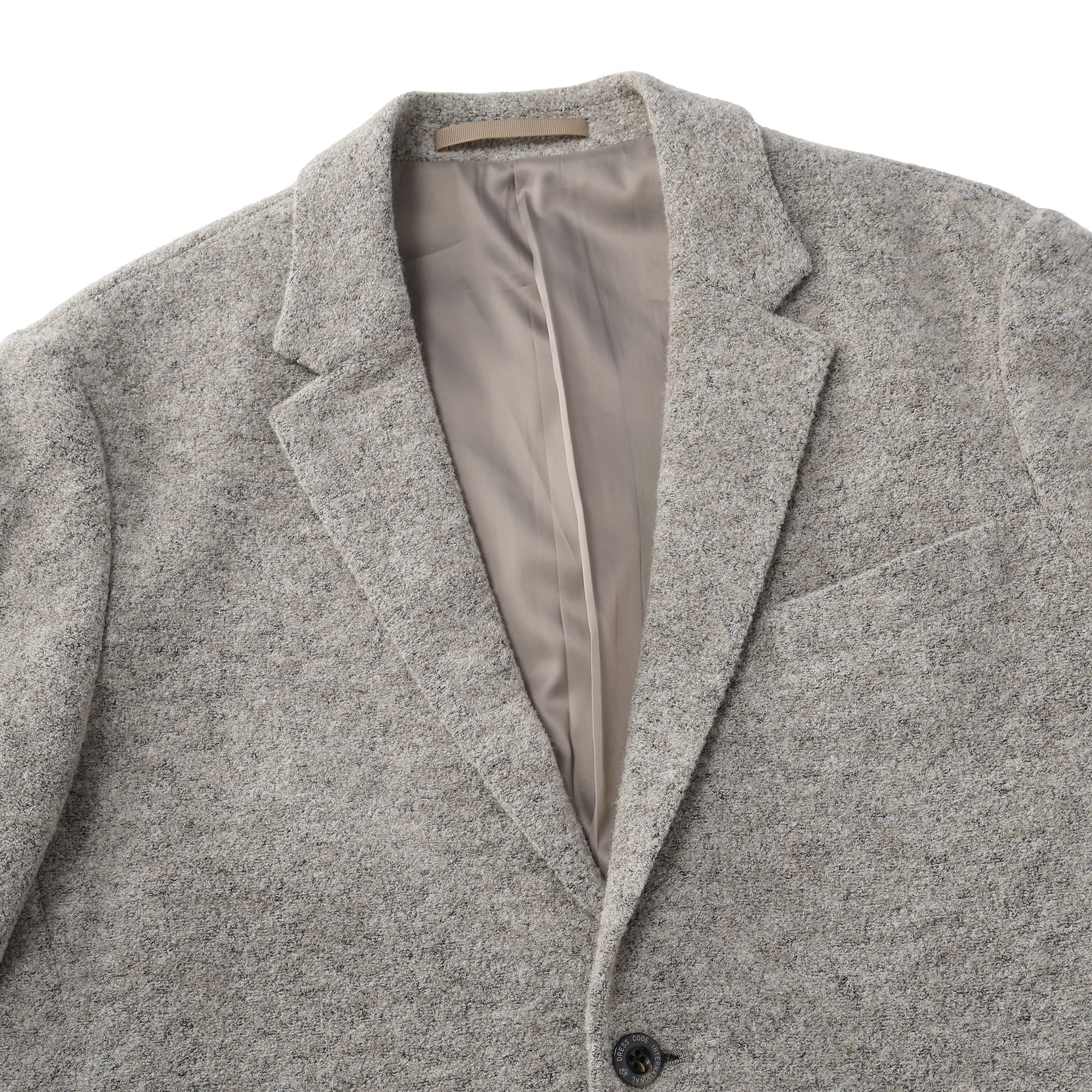 MEN WOOL RING KNIT ジャケット ボルドー