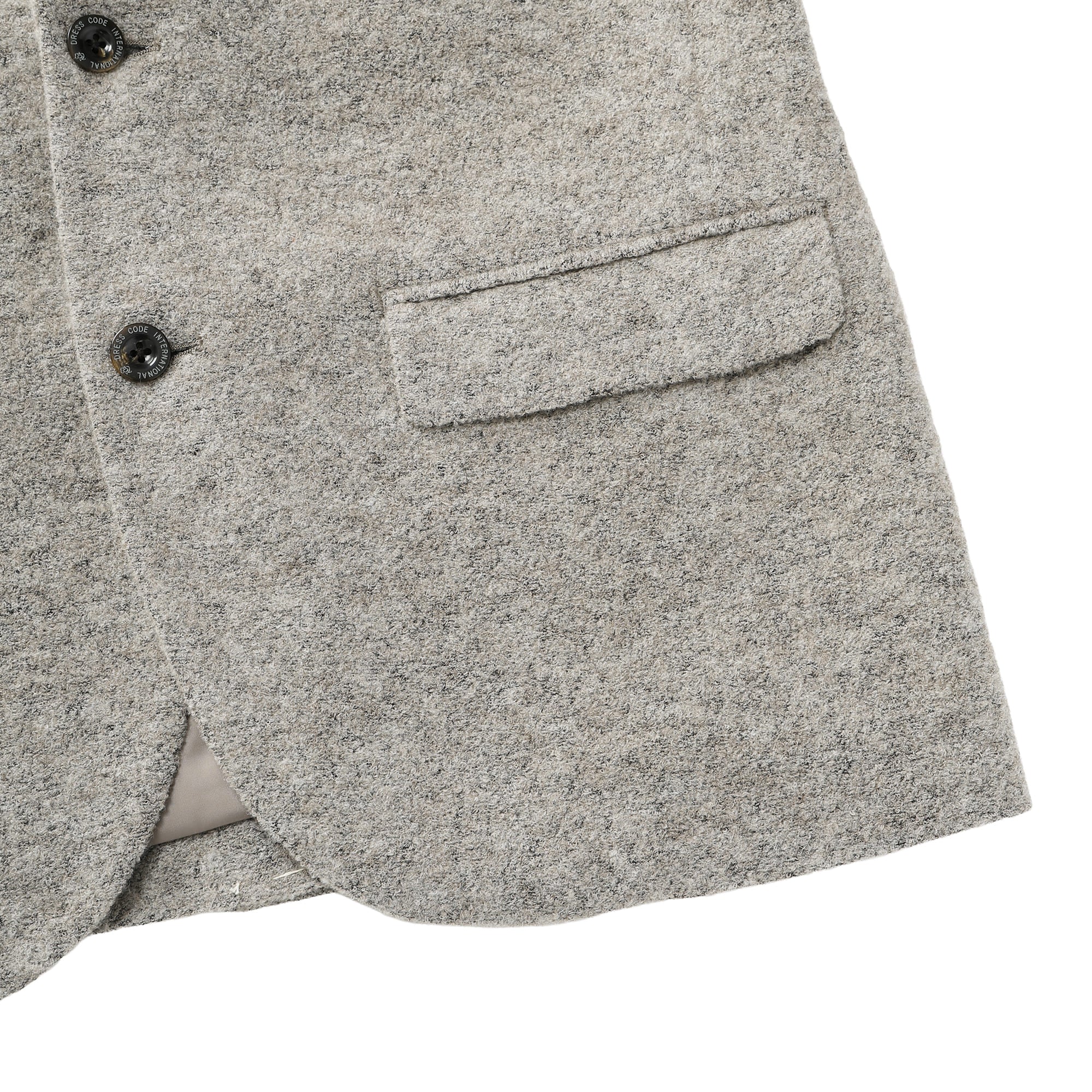 MEN WOOL RING KNIT ジャケット ネイビー