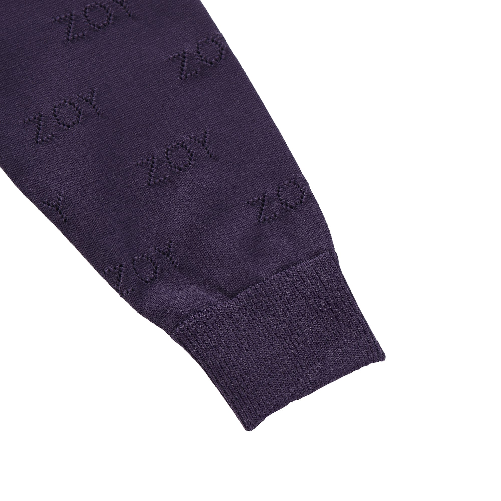 WOMEN ZOYアイレット天竺プレーティング 長袖セーター シルバー杢