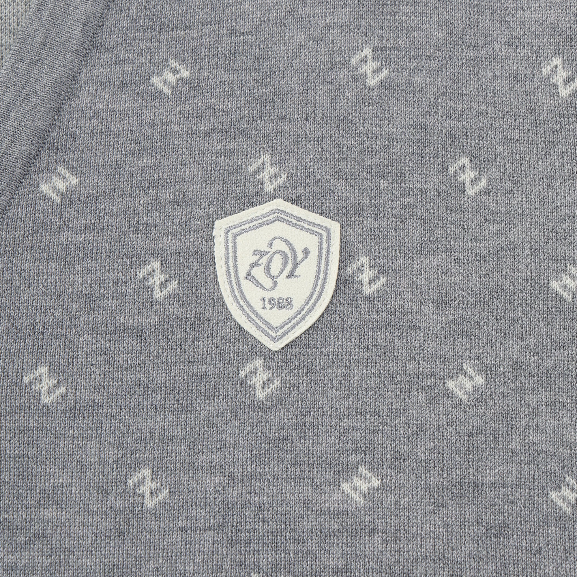 MEN ZロゴWJQ カーディガン グレー