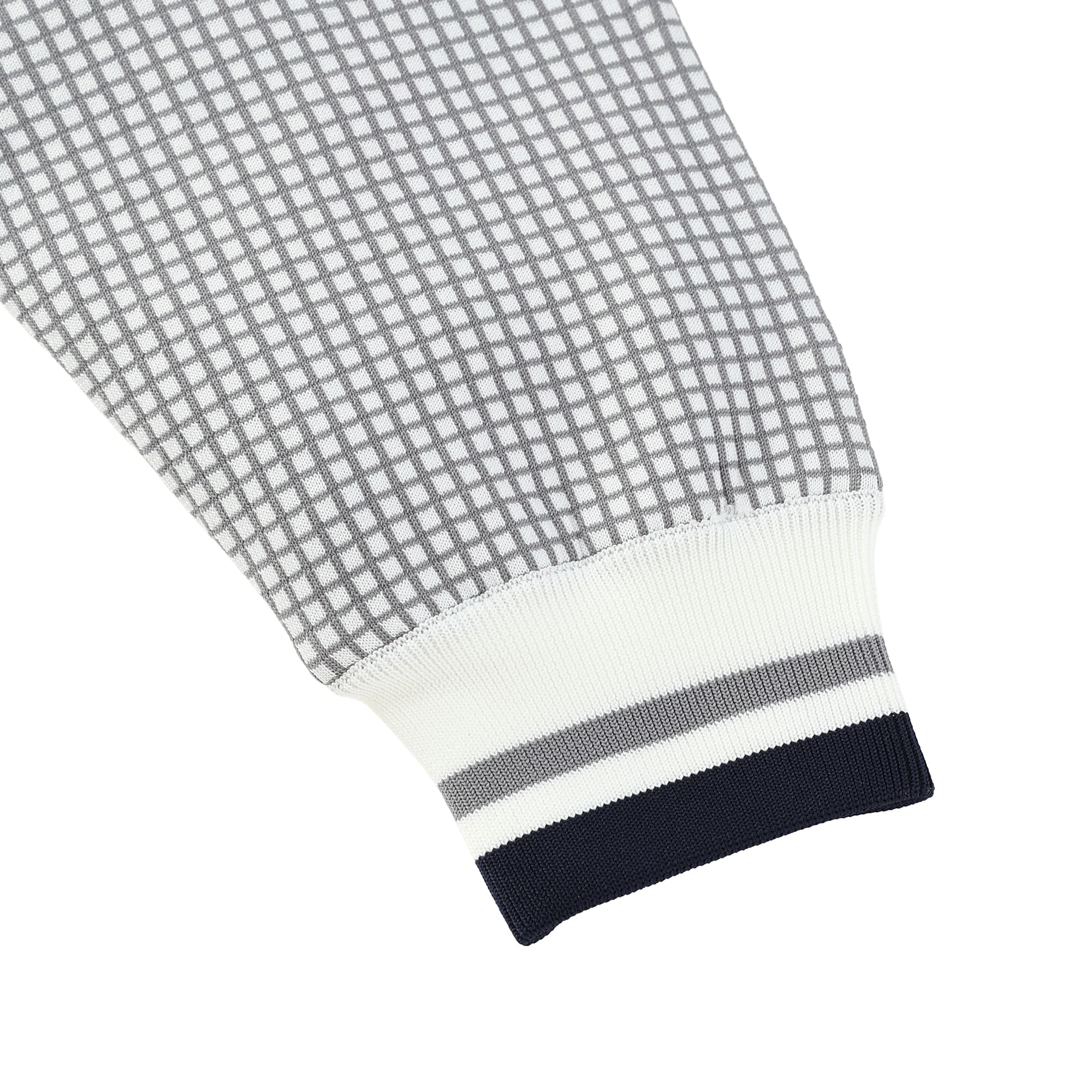 Men's Graph Check WJQ Long Sleeve Sweater in Navy