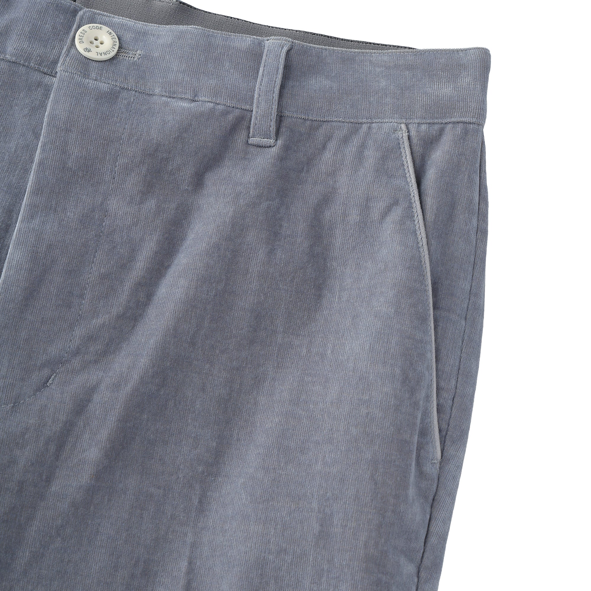 MEN 28W シャンブレーコール ロングパンツ アッシュ
