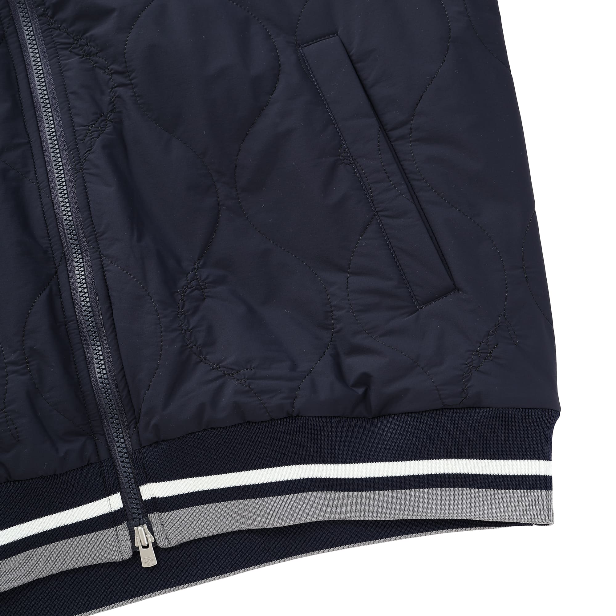 Men's Graph Check WJQ Knit Blouson in Navy