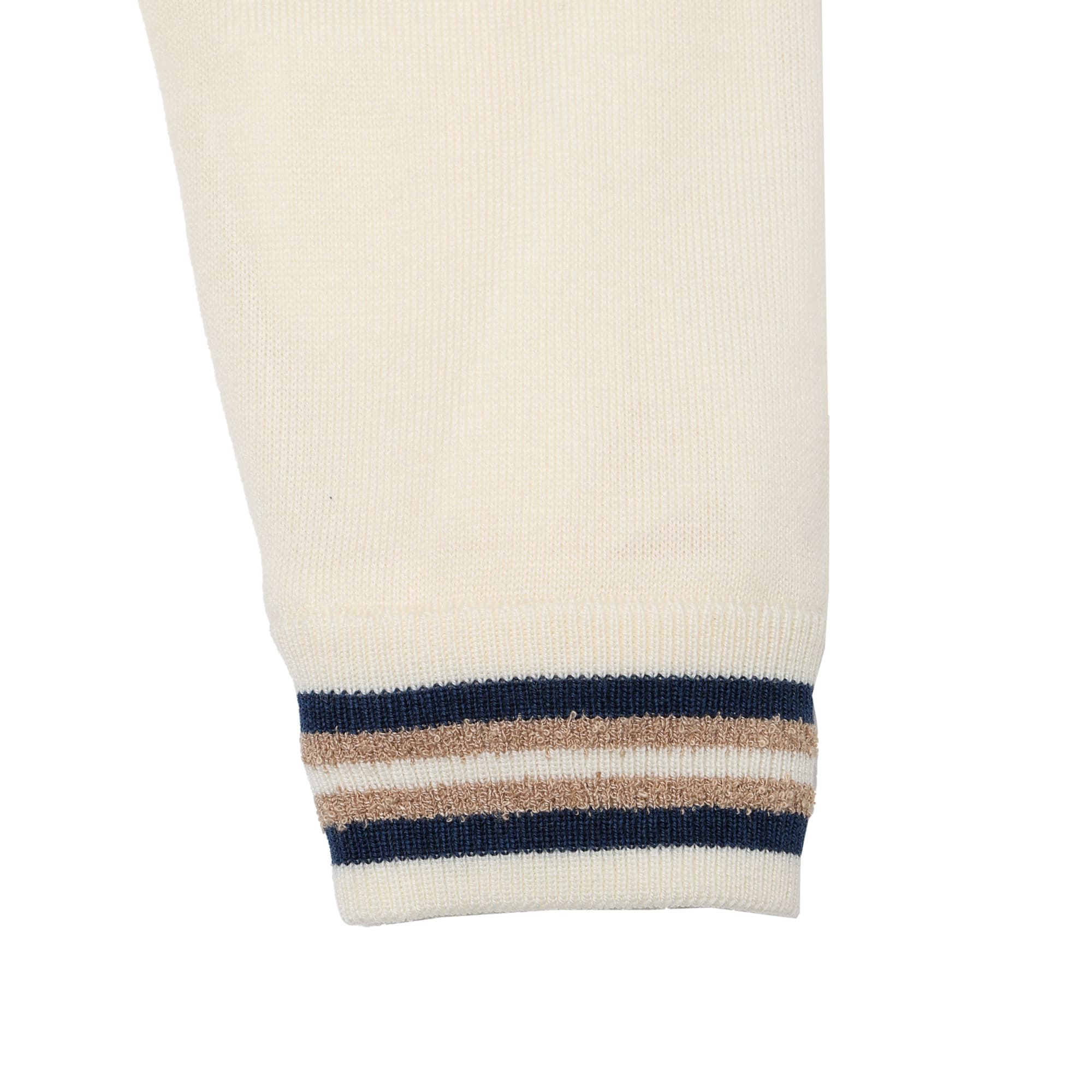 WOMEN CASHWOOL 長袖セーター(防風裏地付) オフホワイト