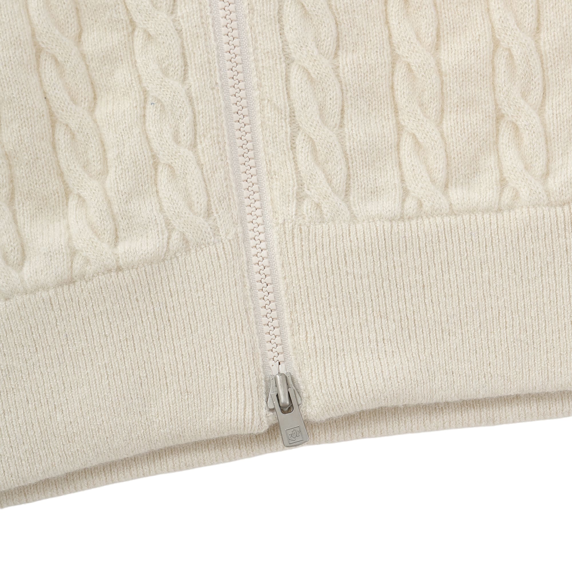 MEN Recycled CASHMERE ニットブルゾン チョーク