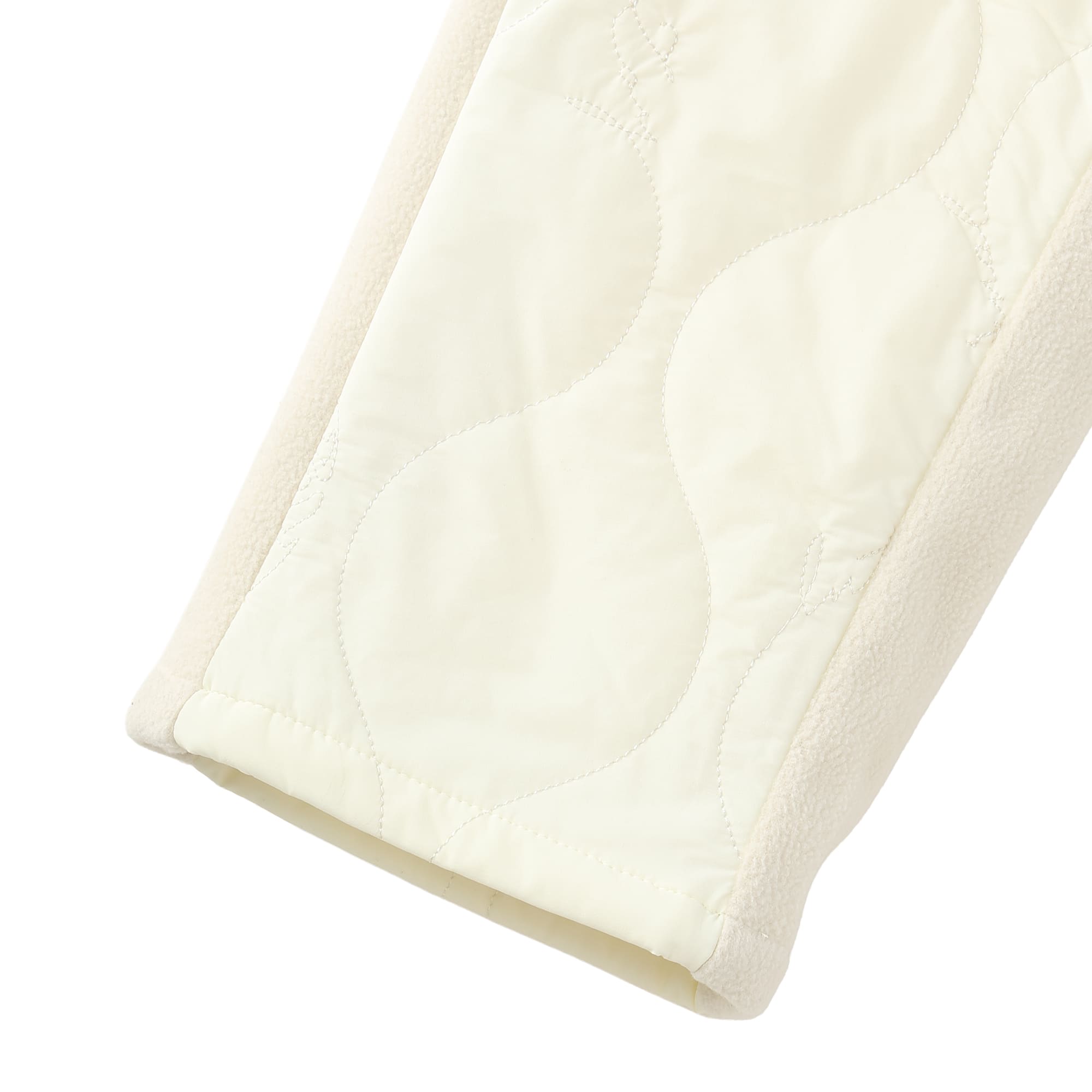 Women's Stretch Taffeta Quilted Long Pants, Cream